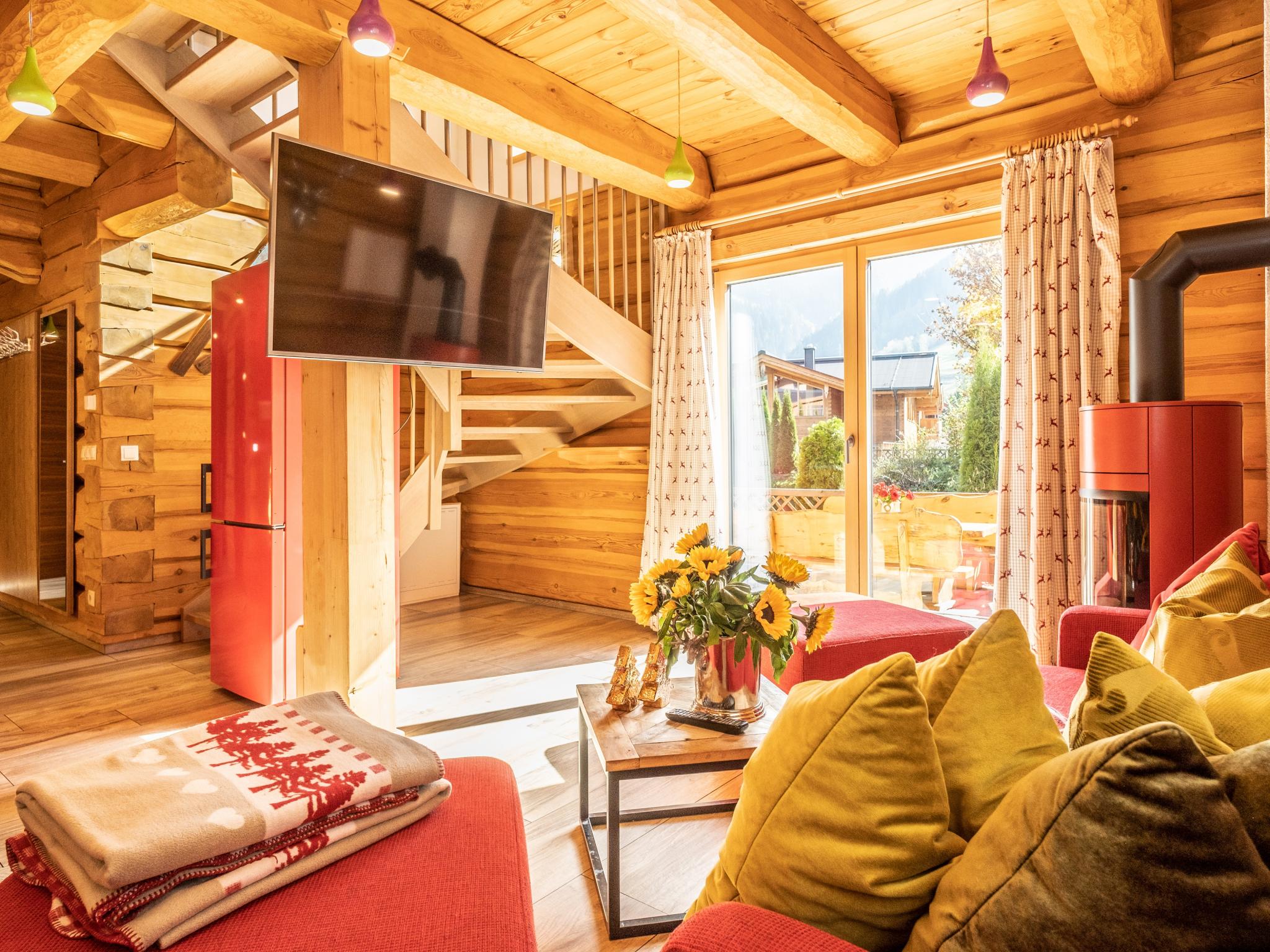 Living area at Nature Lodge Kaprun XL in Kaprun