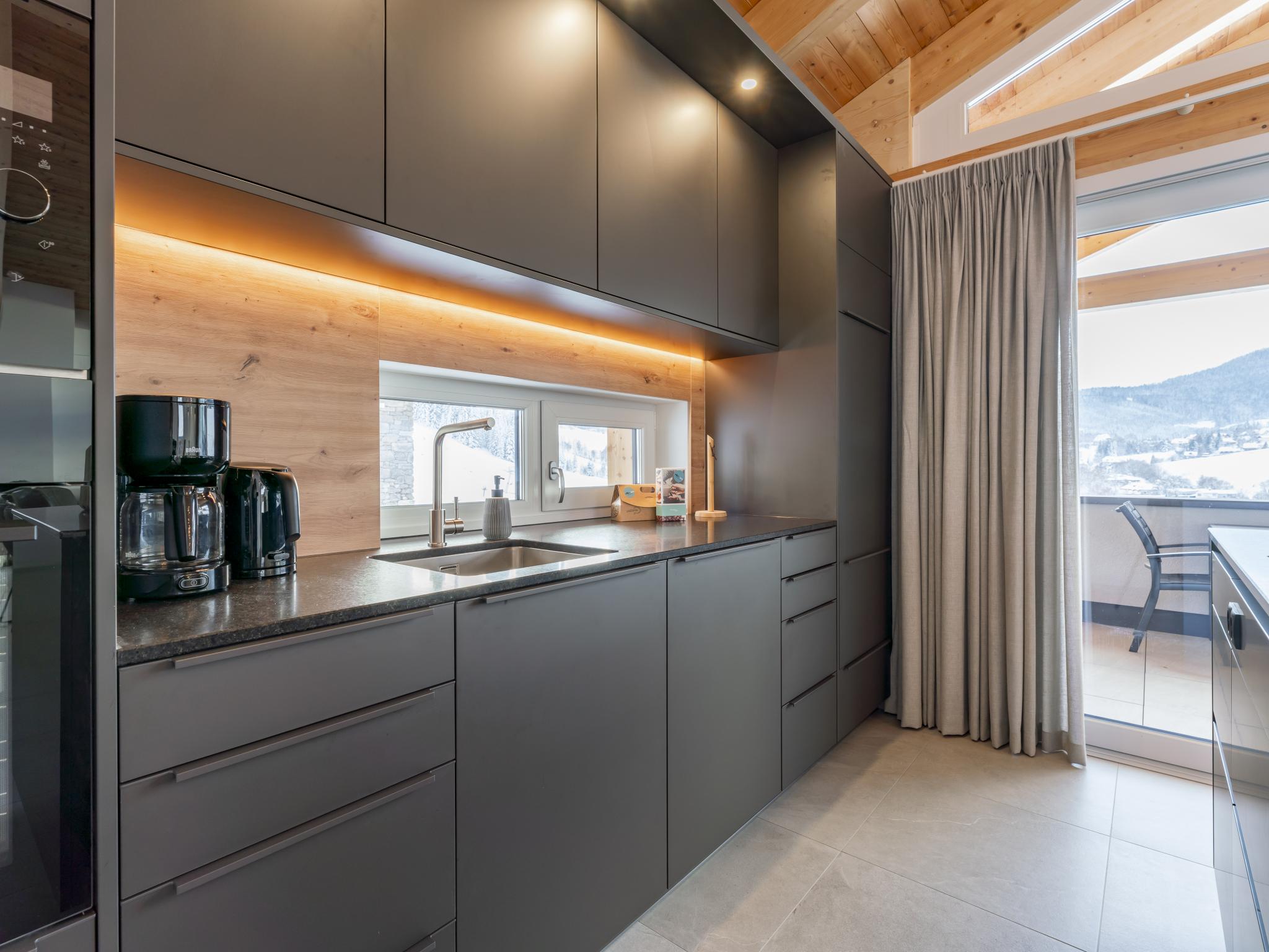 Modern kitchen at Grebenzen Top Chalet Mazzel in Sankt Lambrecht