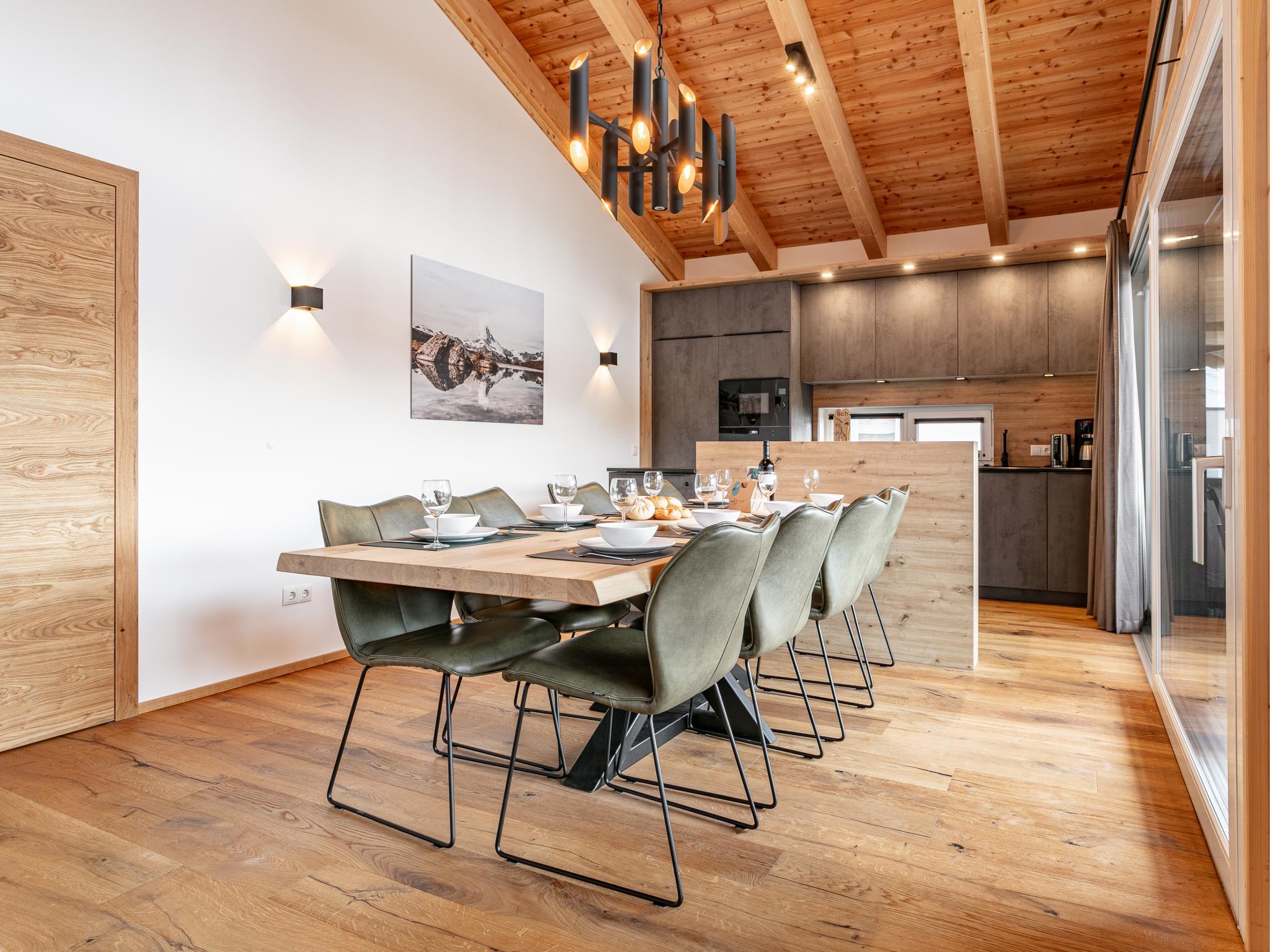 Outdoor terrace and views at Grebenzen Lodge 35 in Sankt Lambrecht