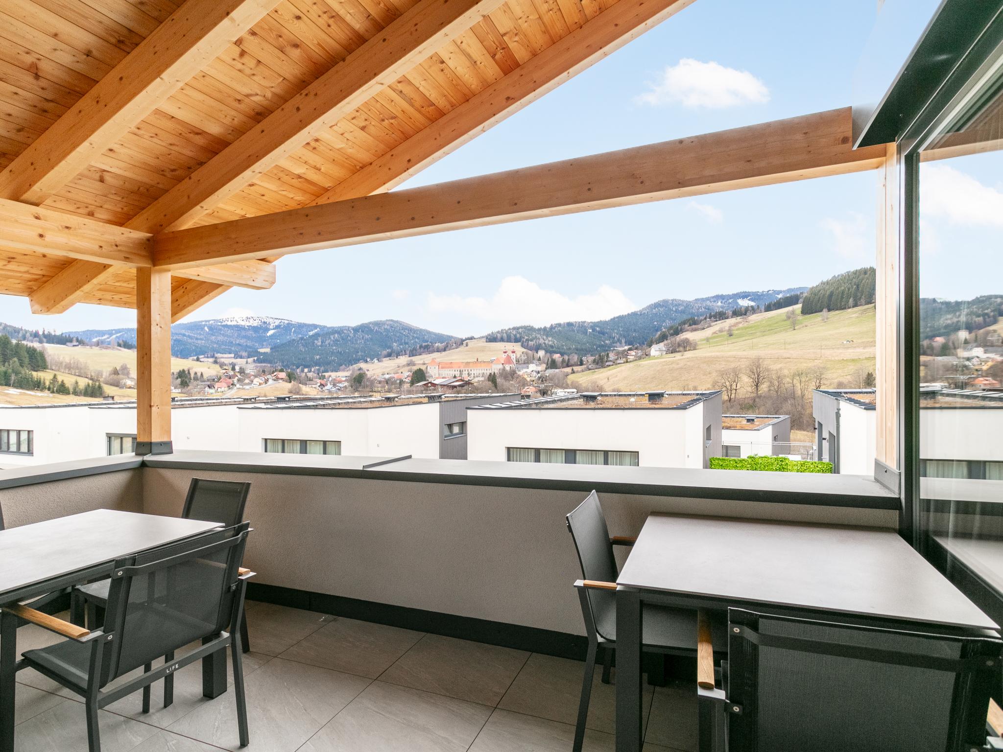 Living area at Grebenzen Lodge 35 in Sankt Lambrecht