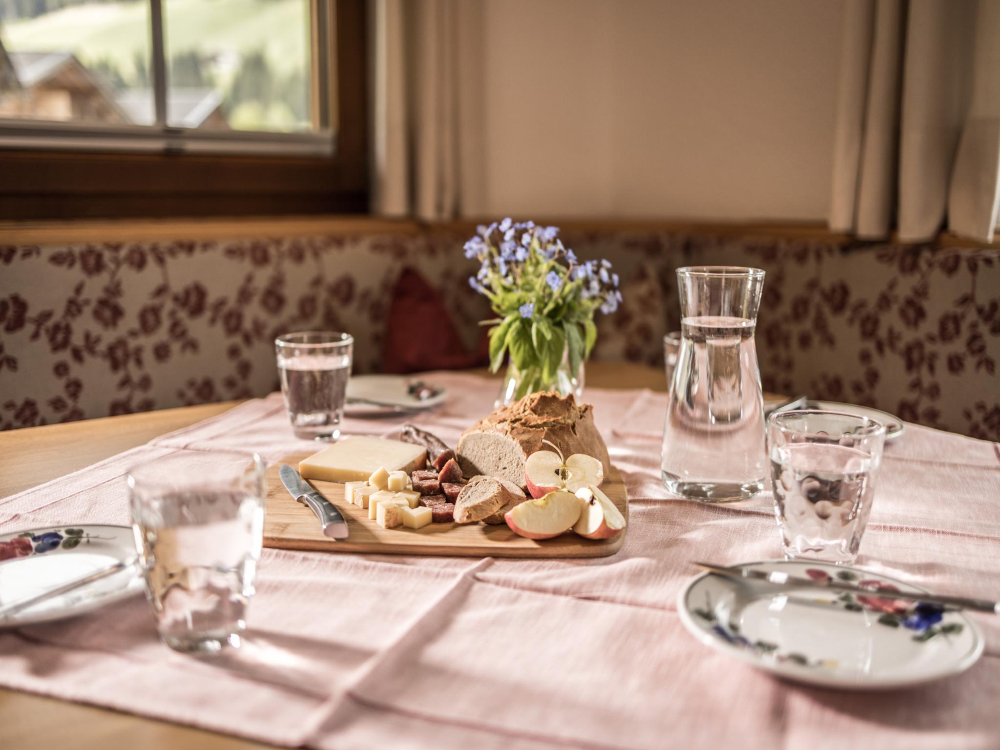 Outdoor terrace and views at Birkheim in Alpbach