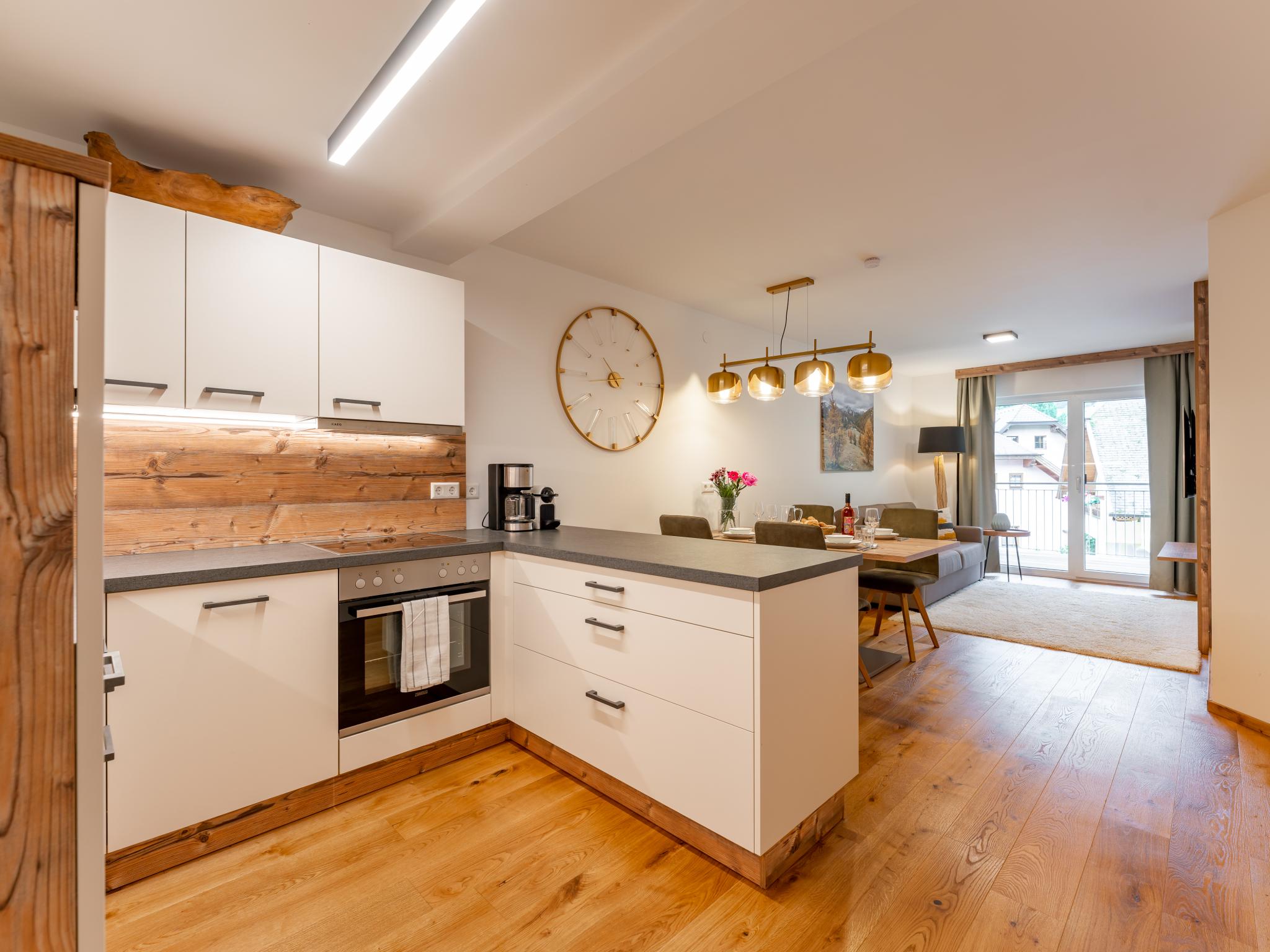 Modern kitchen at Ski Nature Apartment Lungau Top 14 in Mauterndorf
