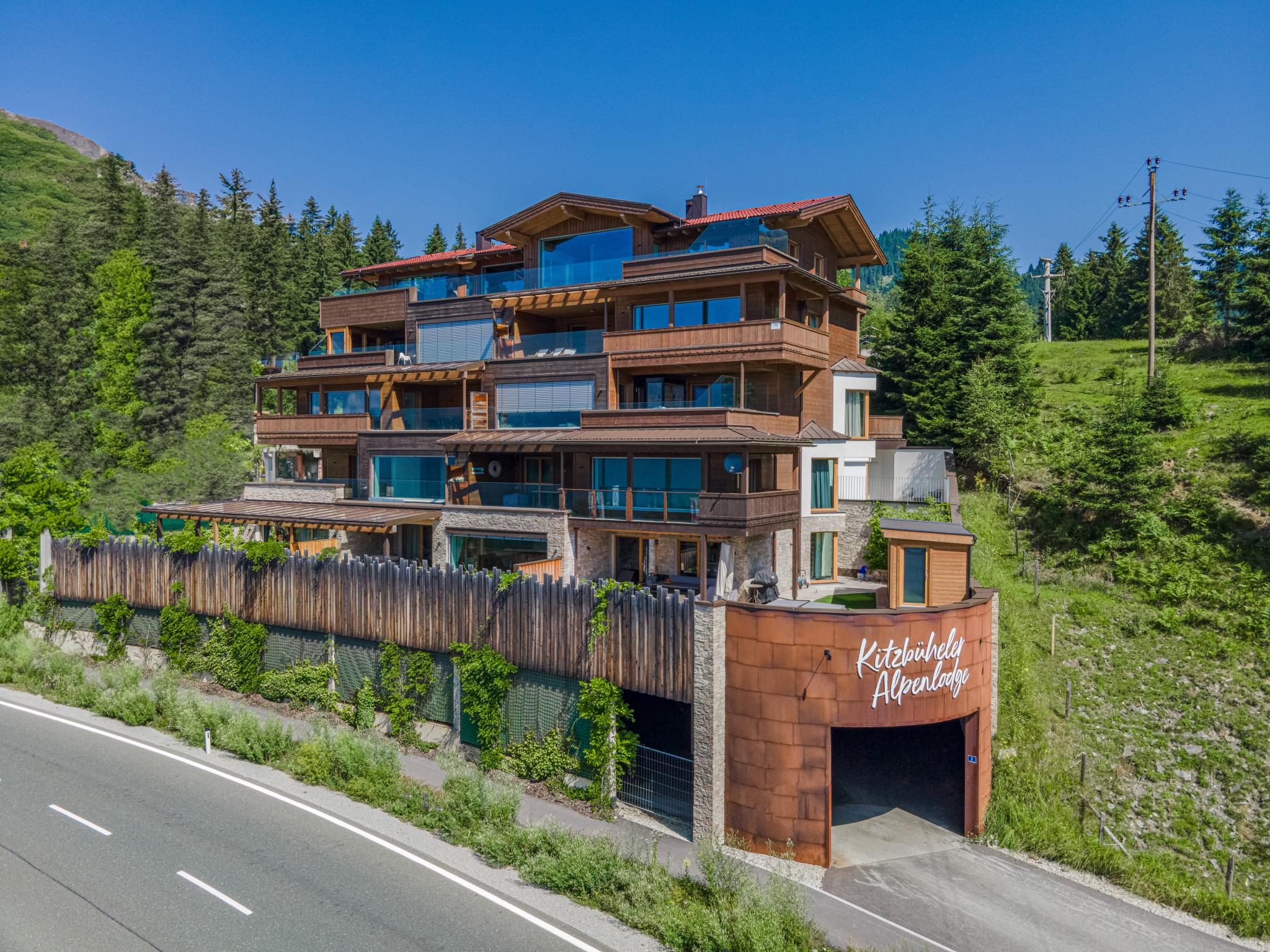 Outdoor terrace and views at Kitzbüheler Alpenlodge Top A8 in Mittersill