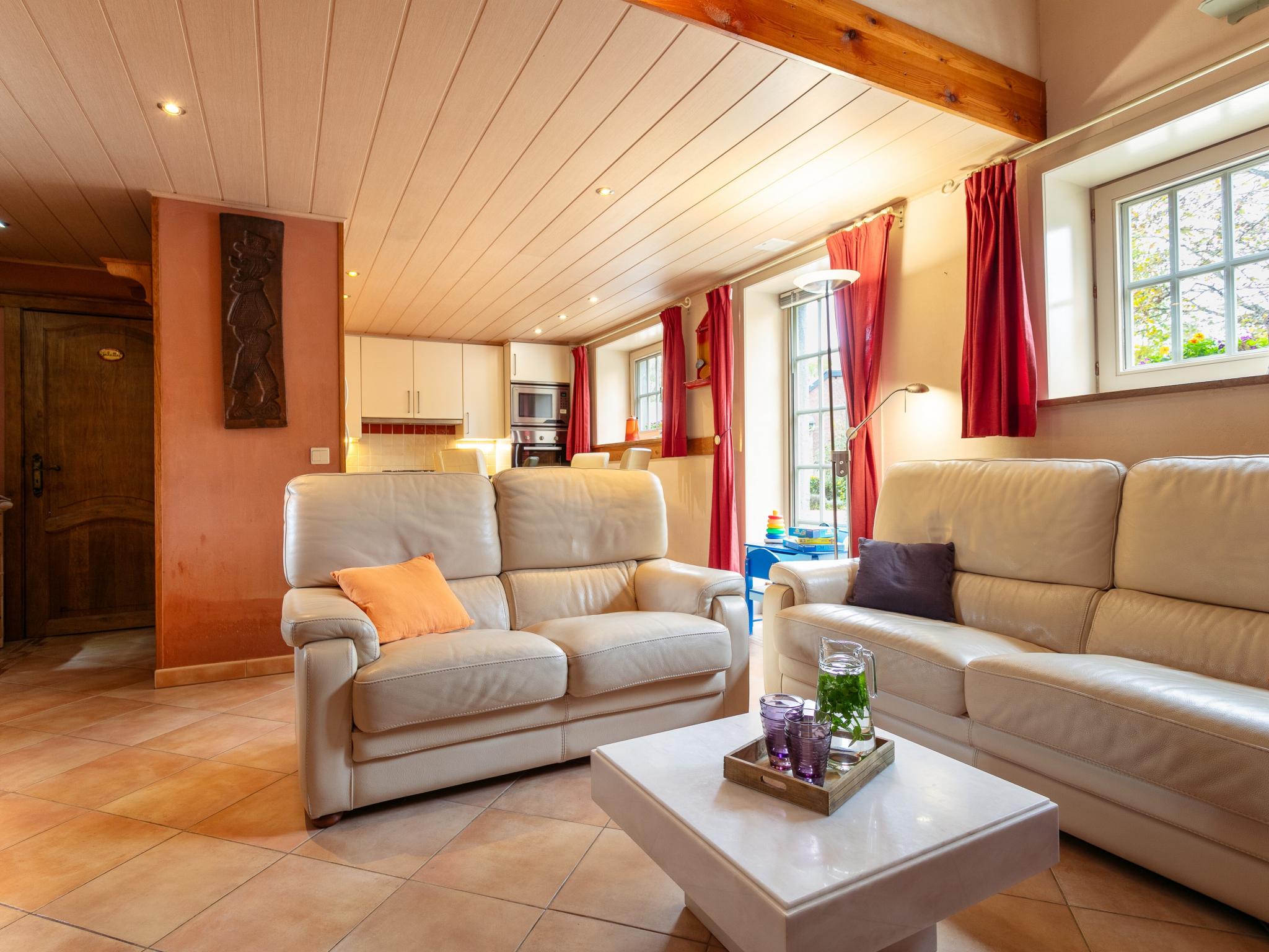 Outdoor terrace and views at Au Ballon in Manhay