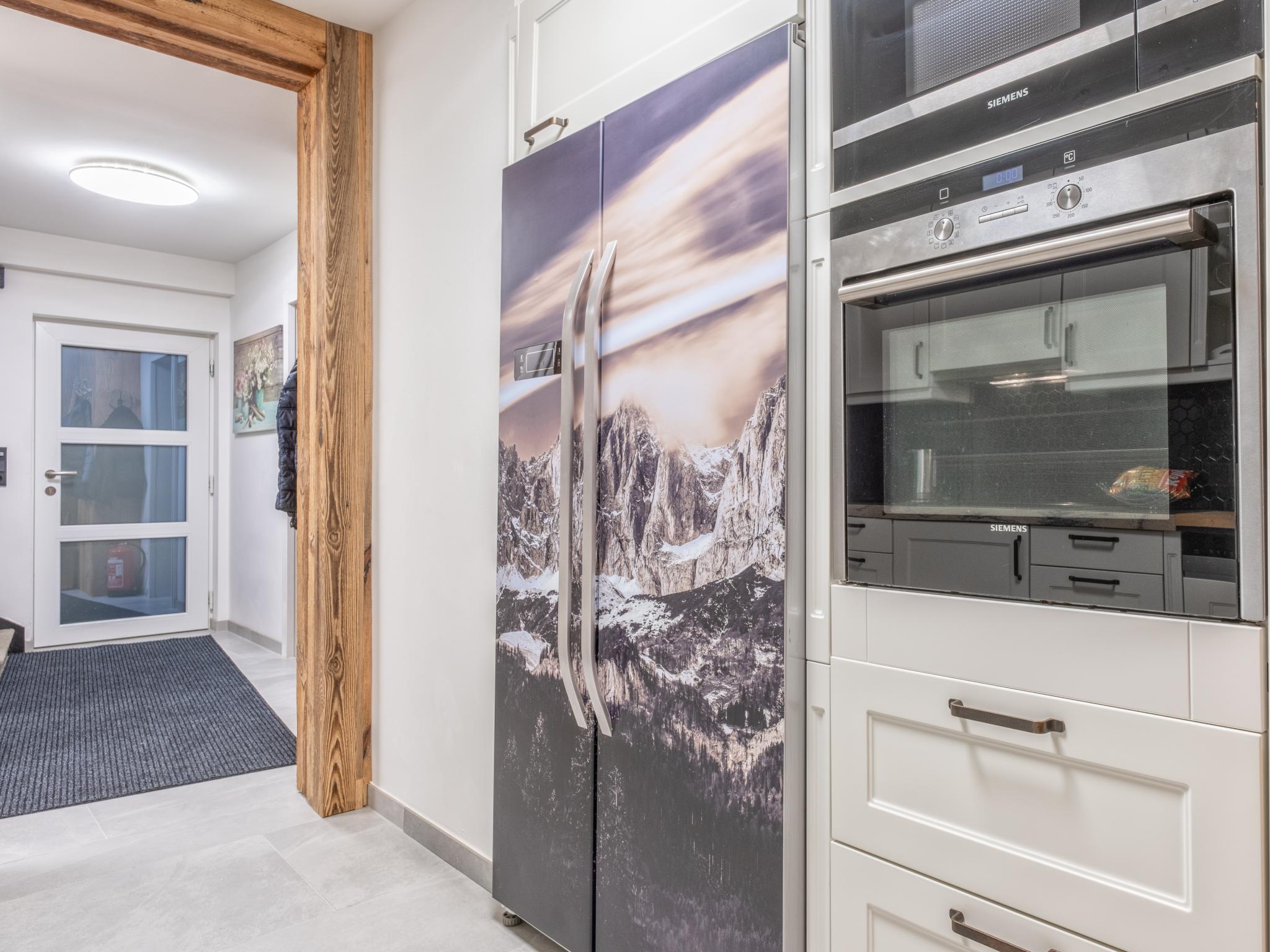 Outdoor terrace and views at Chalet Hornblick in Fieberbrunn