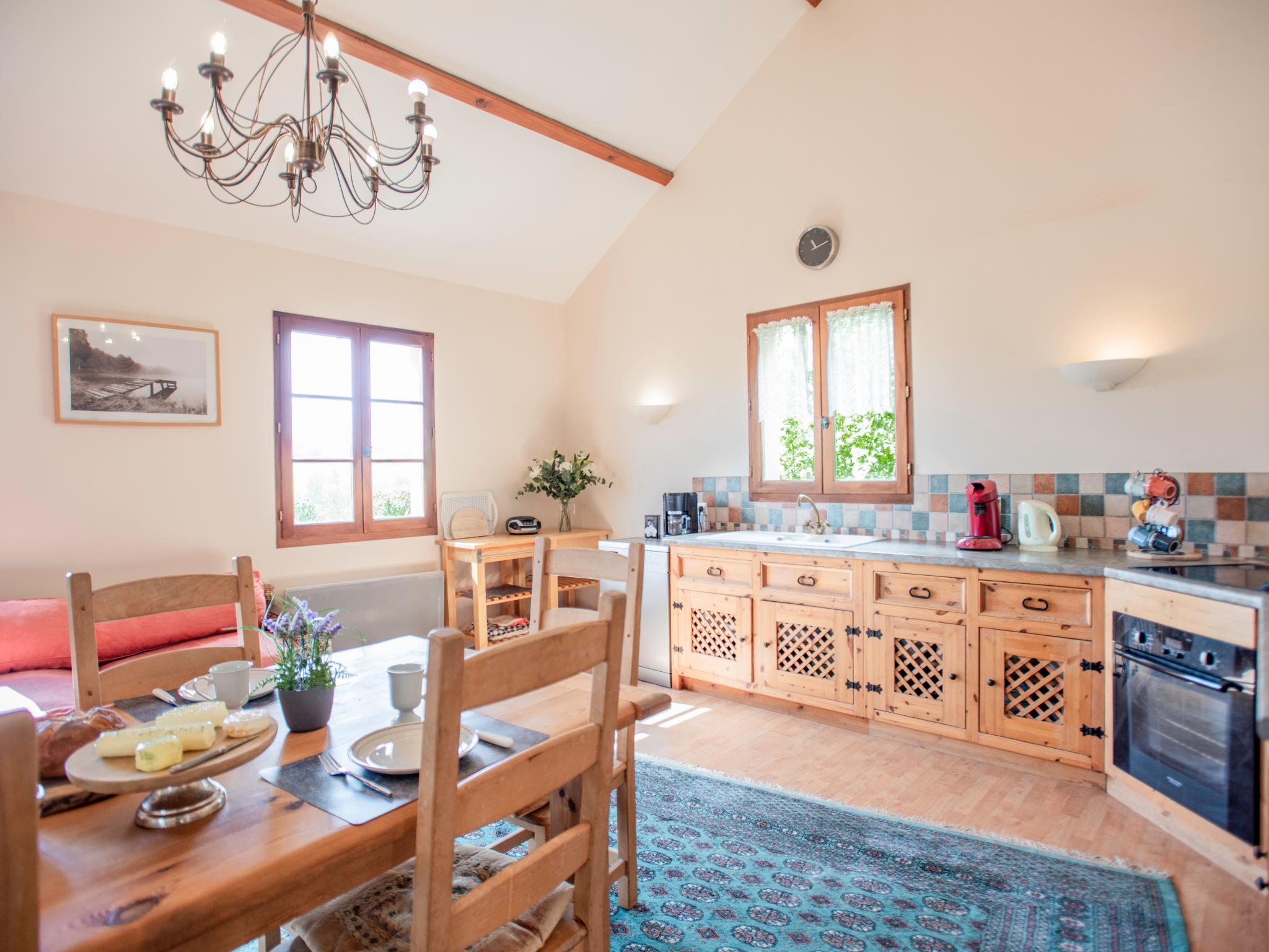 Modern kitchen at Maison Les Belles in Saint-Germain-les-Belles