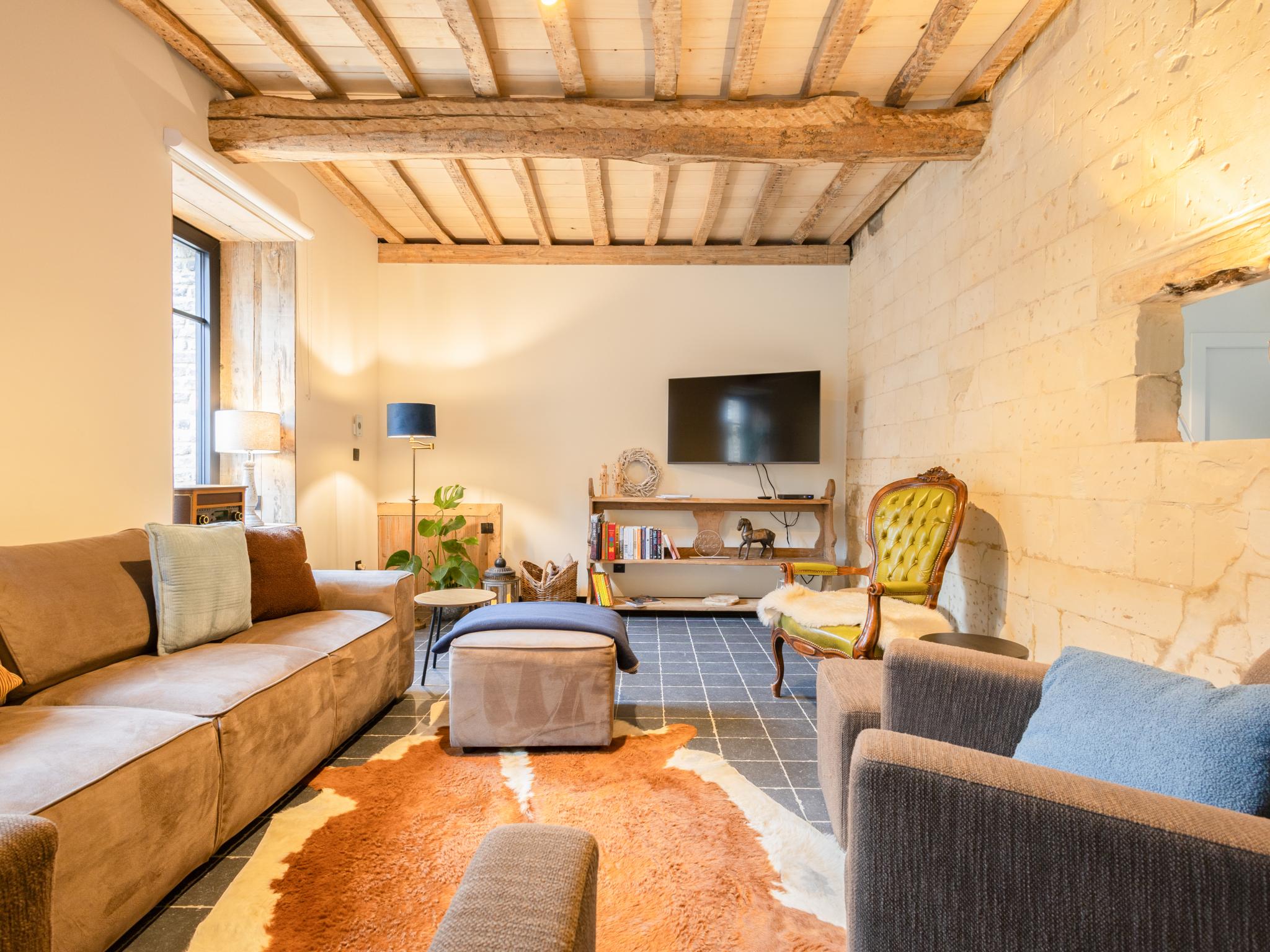 Living area at Maison Cuberdon in Riemst