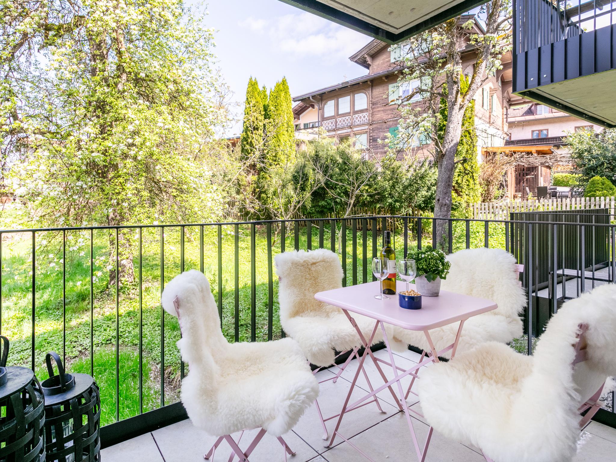 Outdoor terrace and views at Lukasfeld 9 Top Sepp in Hopfgarten im Brixental