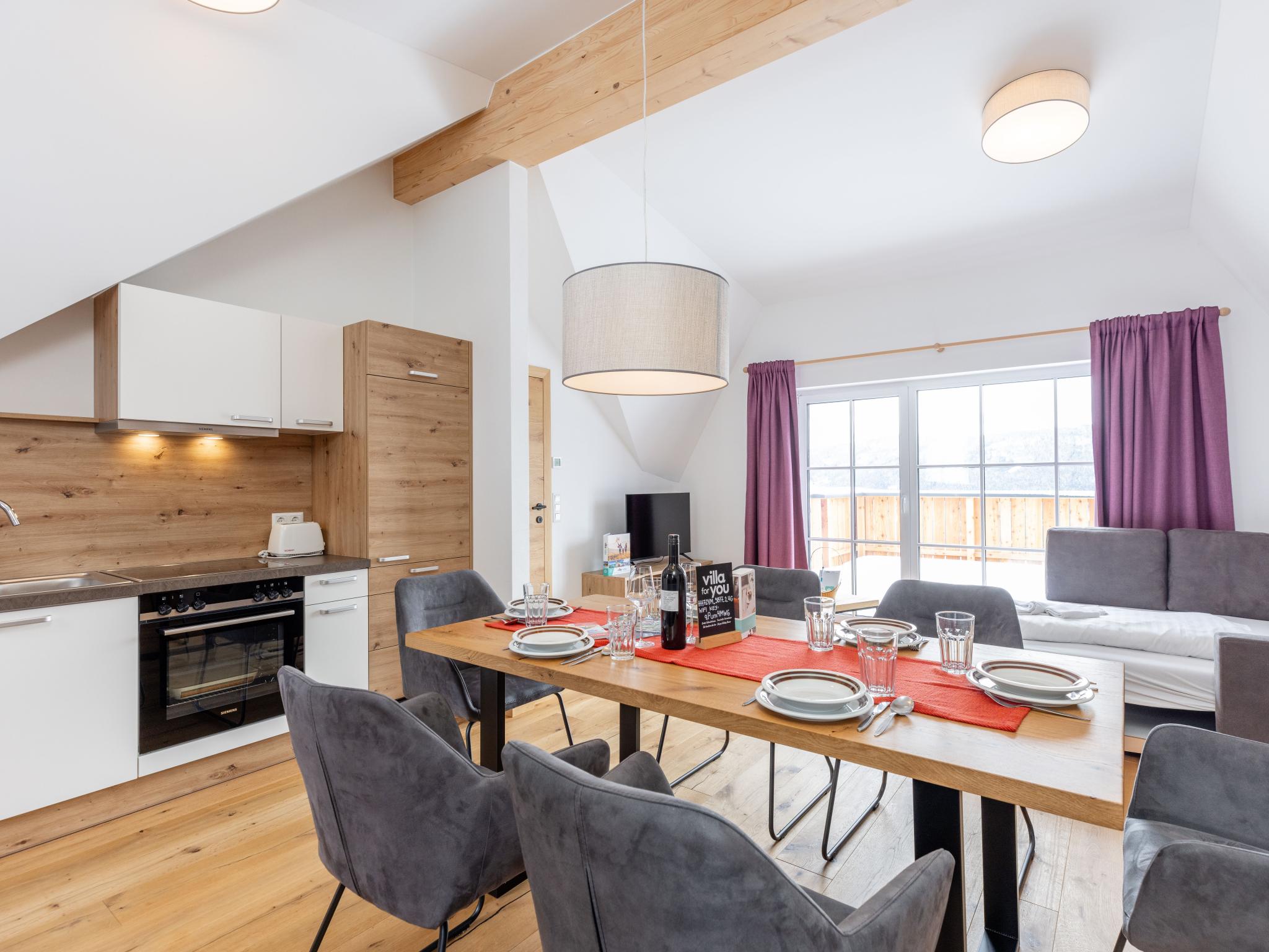 Modern kitchen at Lärchenhof Top 302 in Mauterndorf