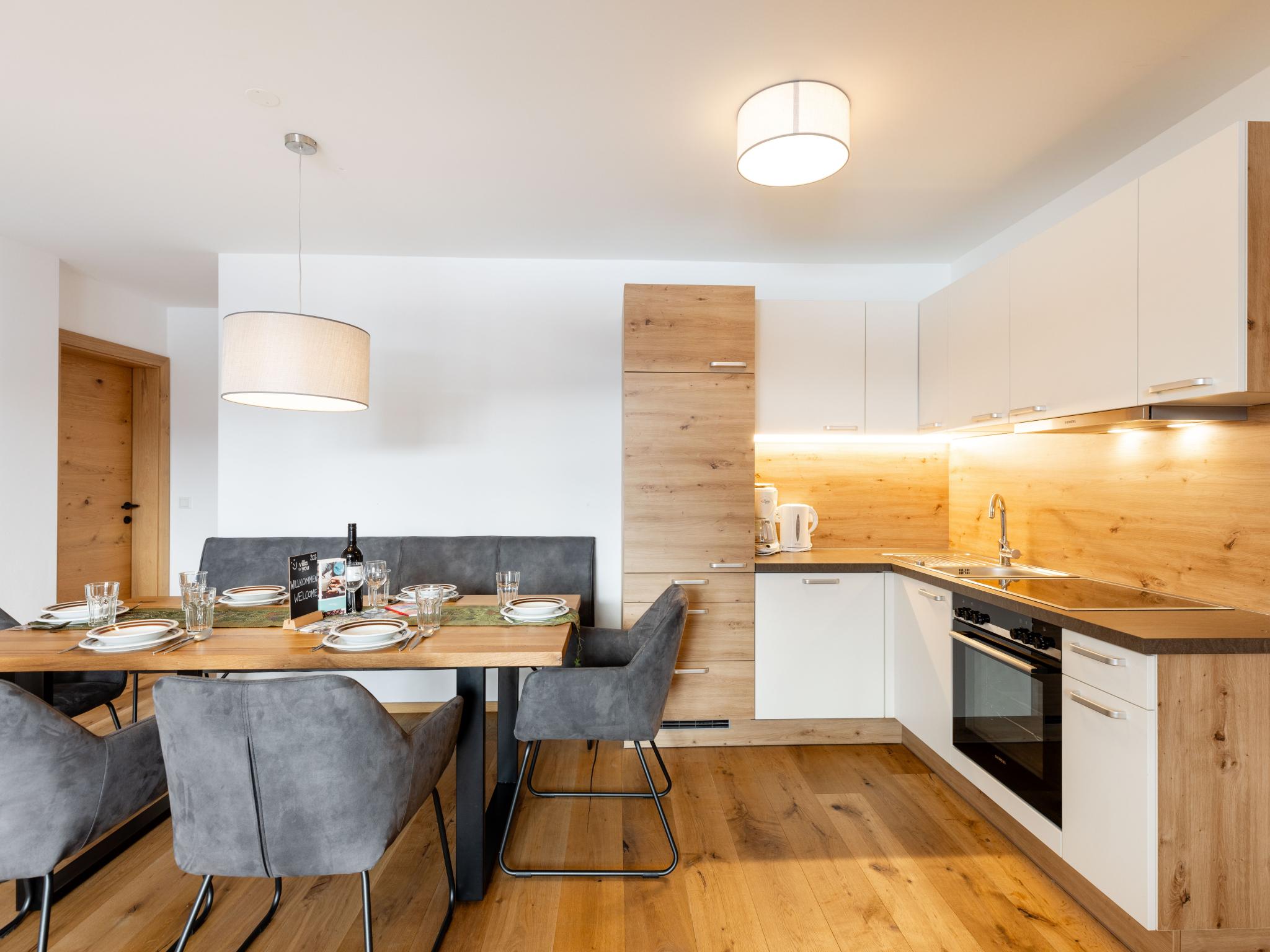 Modern kitchen at Lärchenhof Top 202 in Mauterndorf