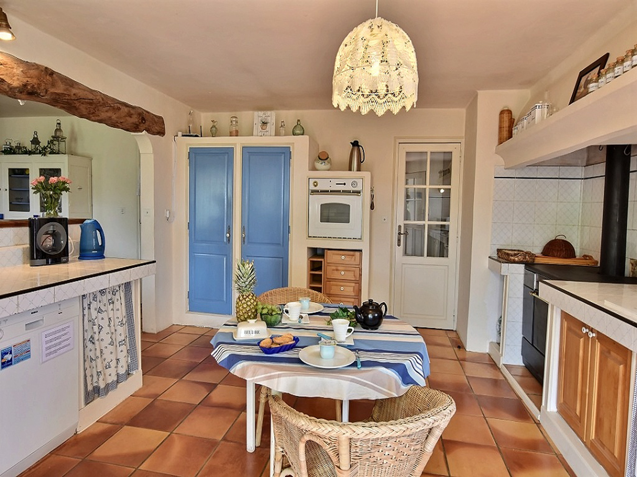 Swimming pool area at Lomandra in Salernes