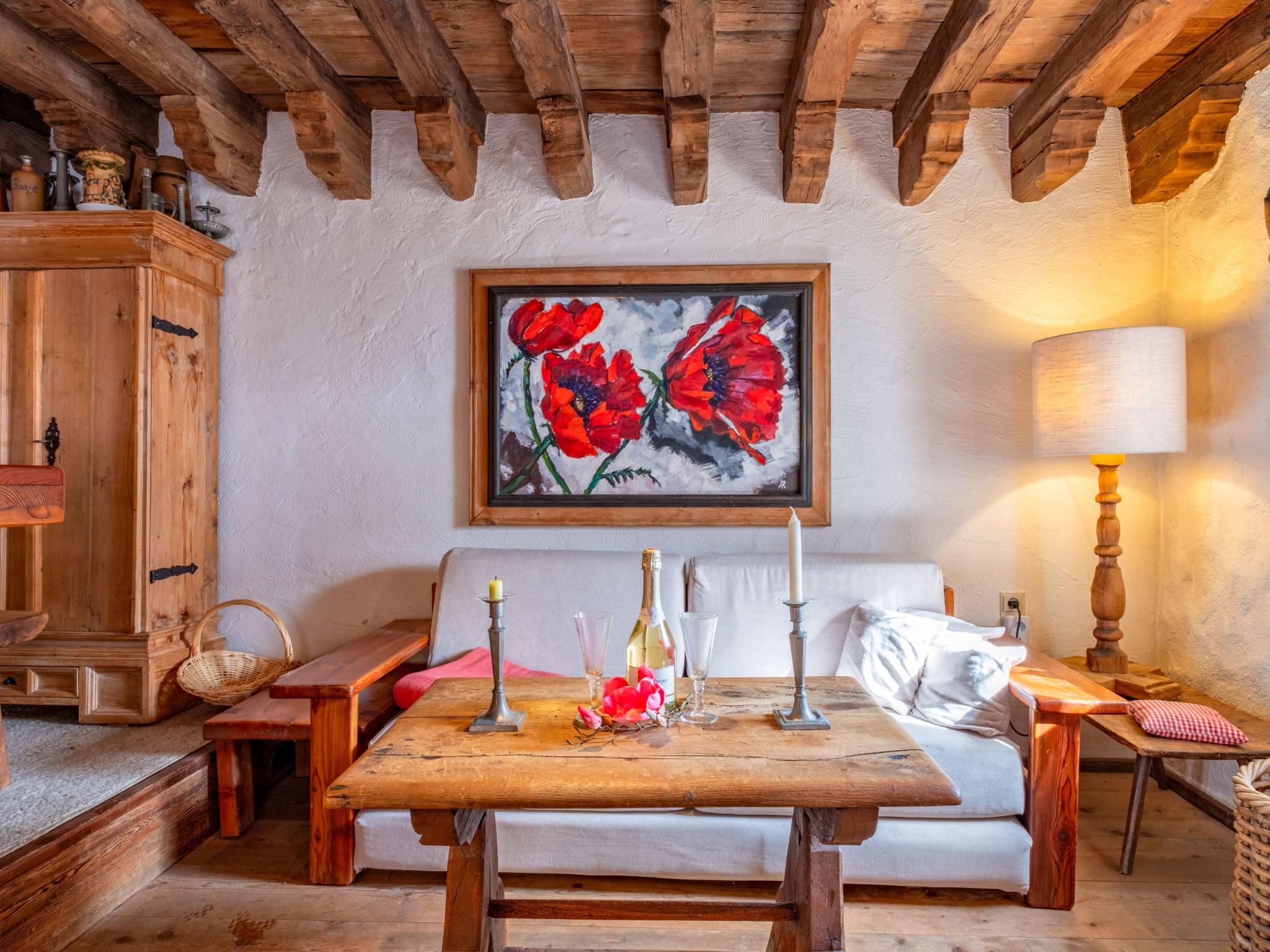 Outdoor terrace and views at Kupferhäusel und Zinnhäusel in Alpbach