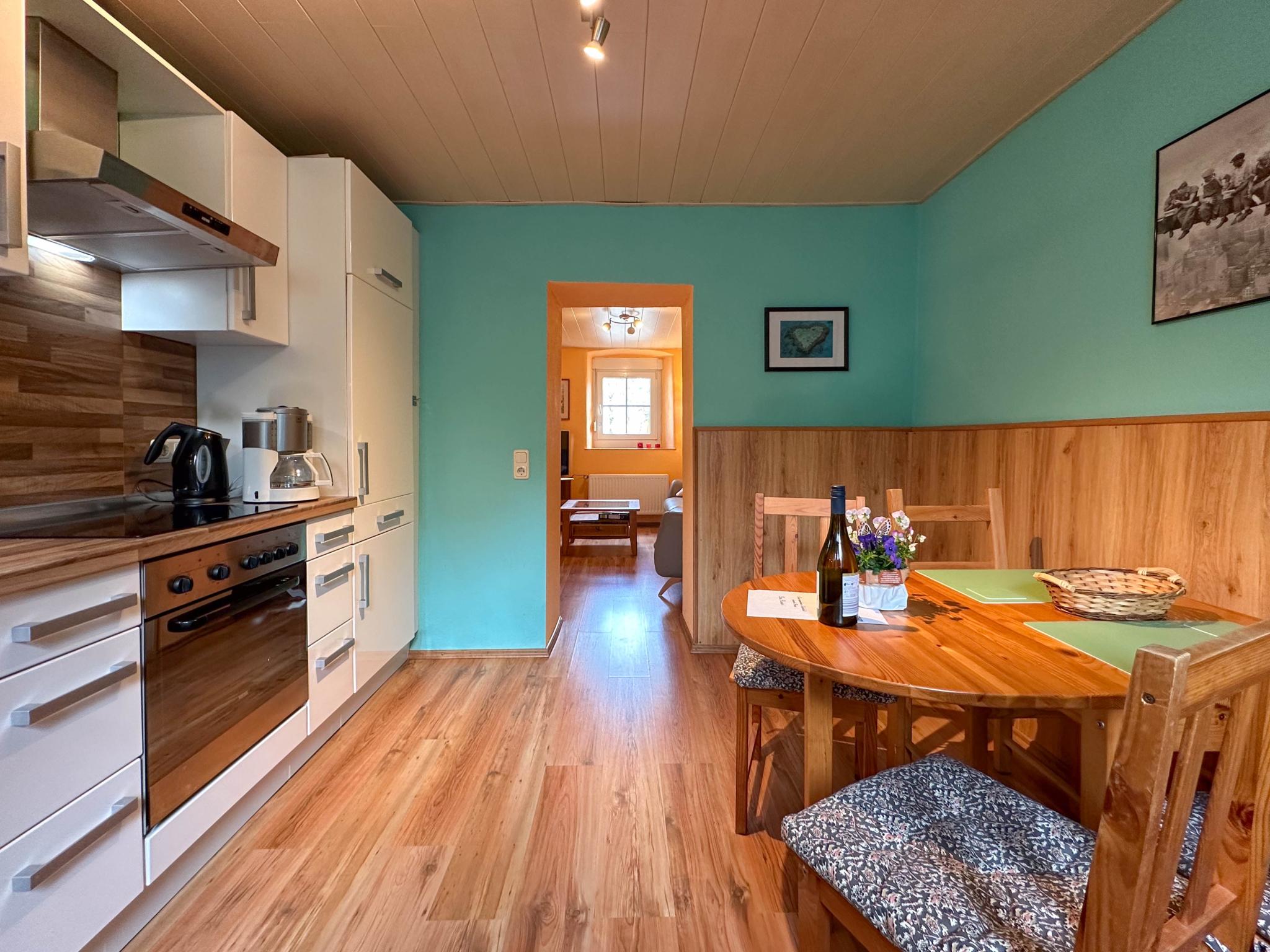 Outdoor terrace and views at By Aenny in Meisburg