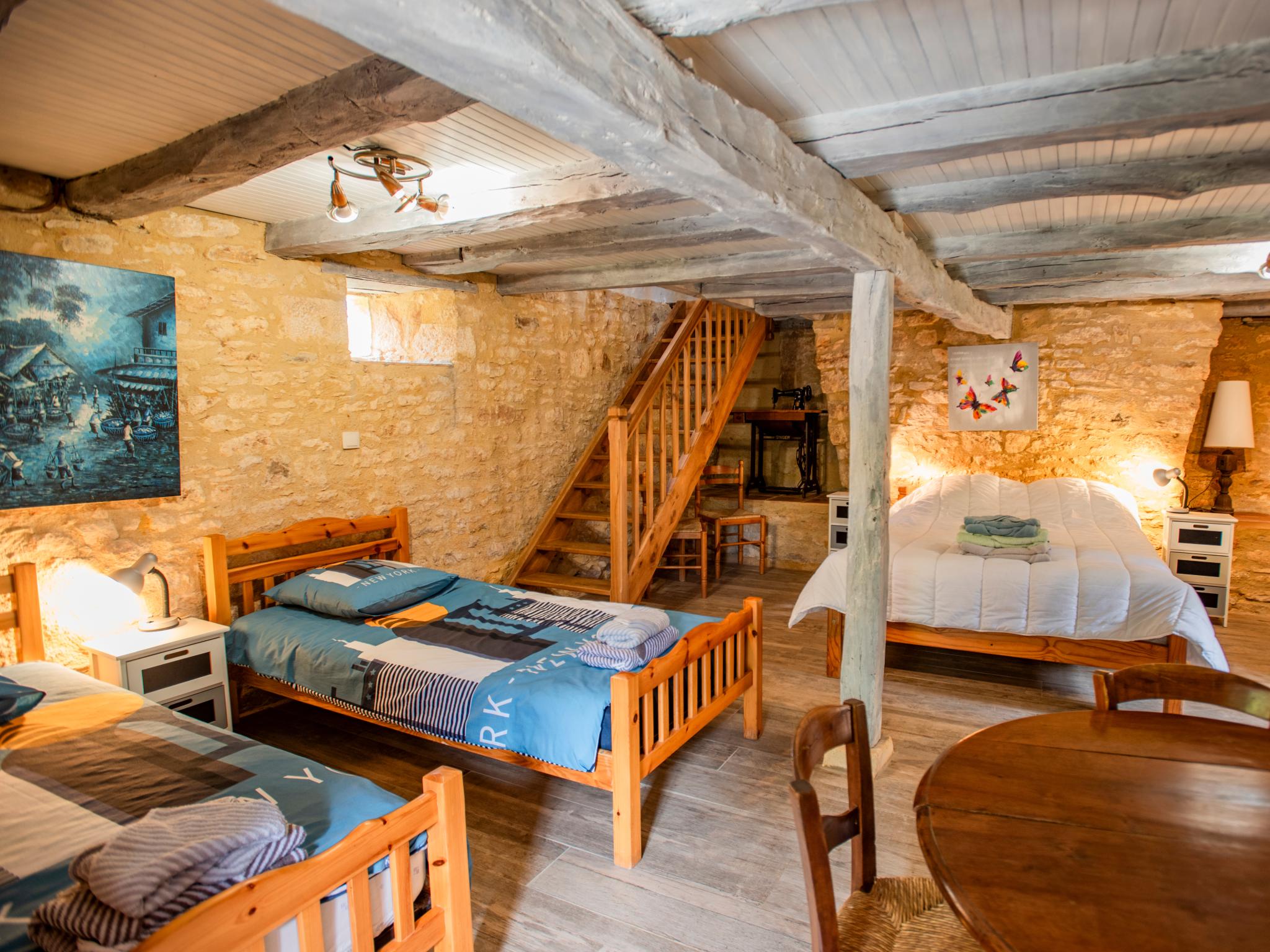 Outdoor terrace and views at Maison Micouleaud in Besse