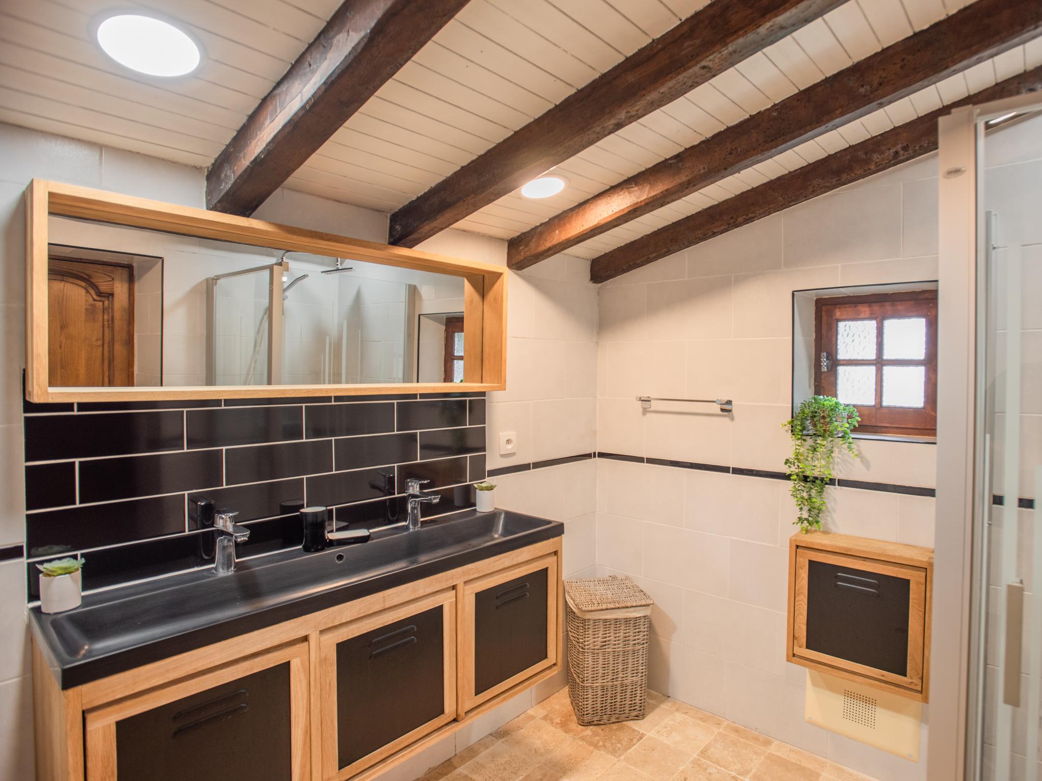 Outdoor terrace and views at Gite Micouleaud in Besse