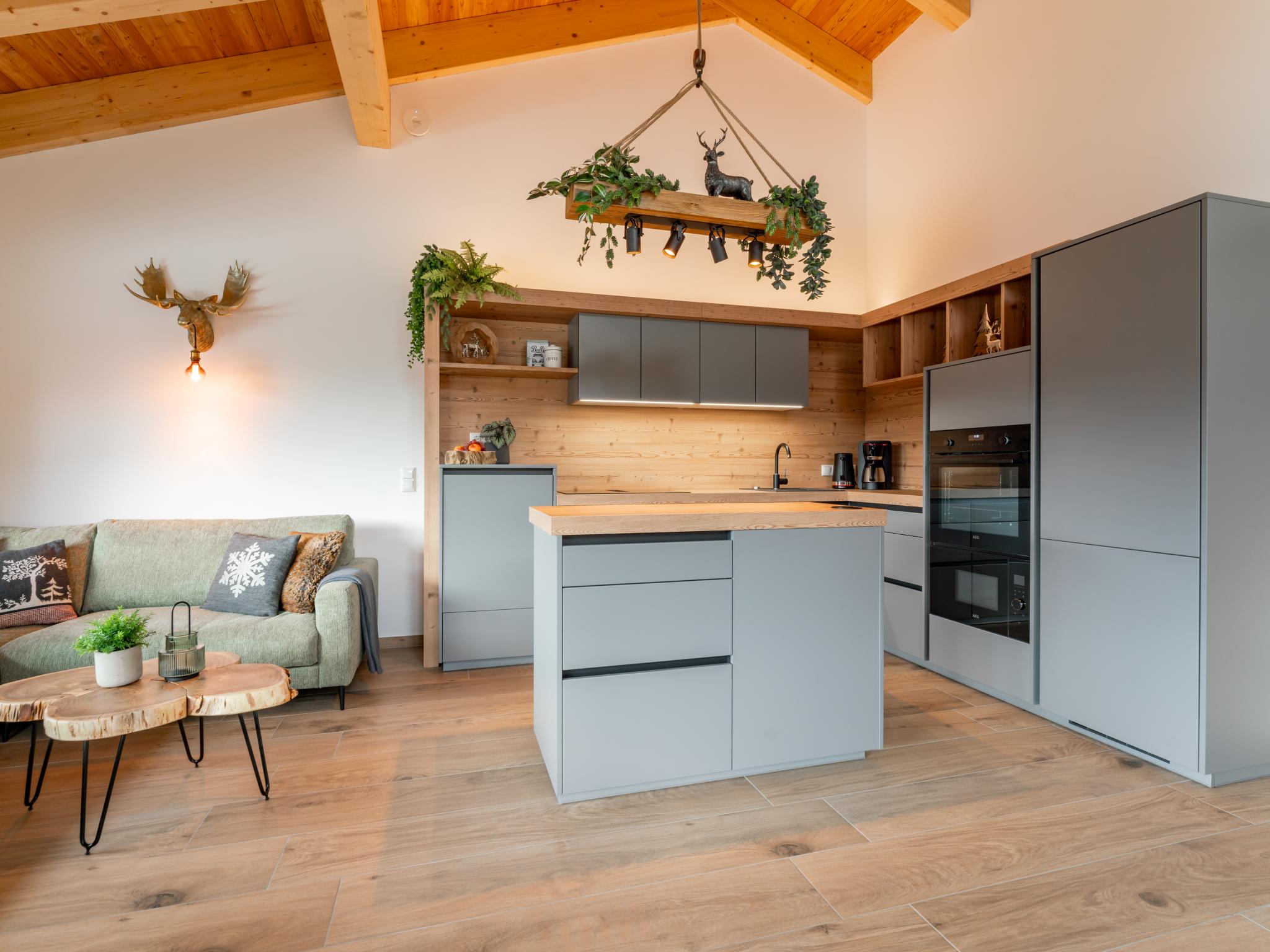 Modern kitchen at Grebenzen Lodge Edelweiss in Sankt Lambrecht