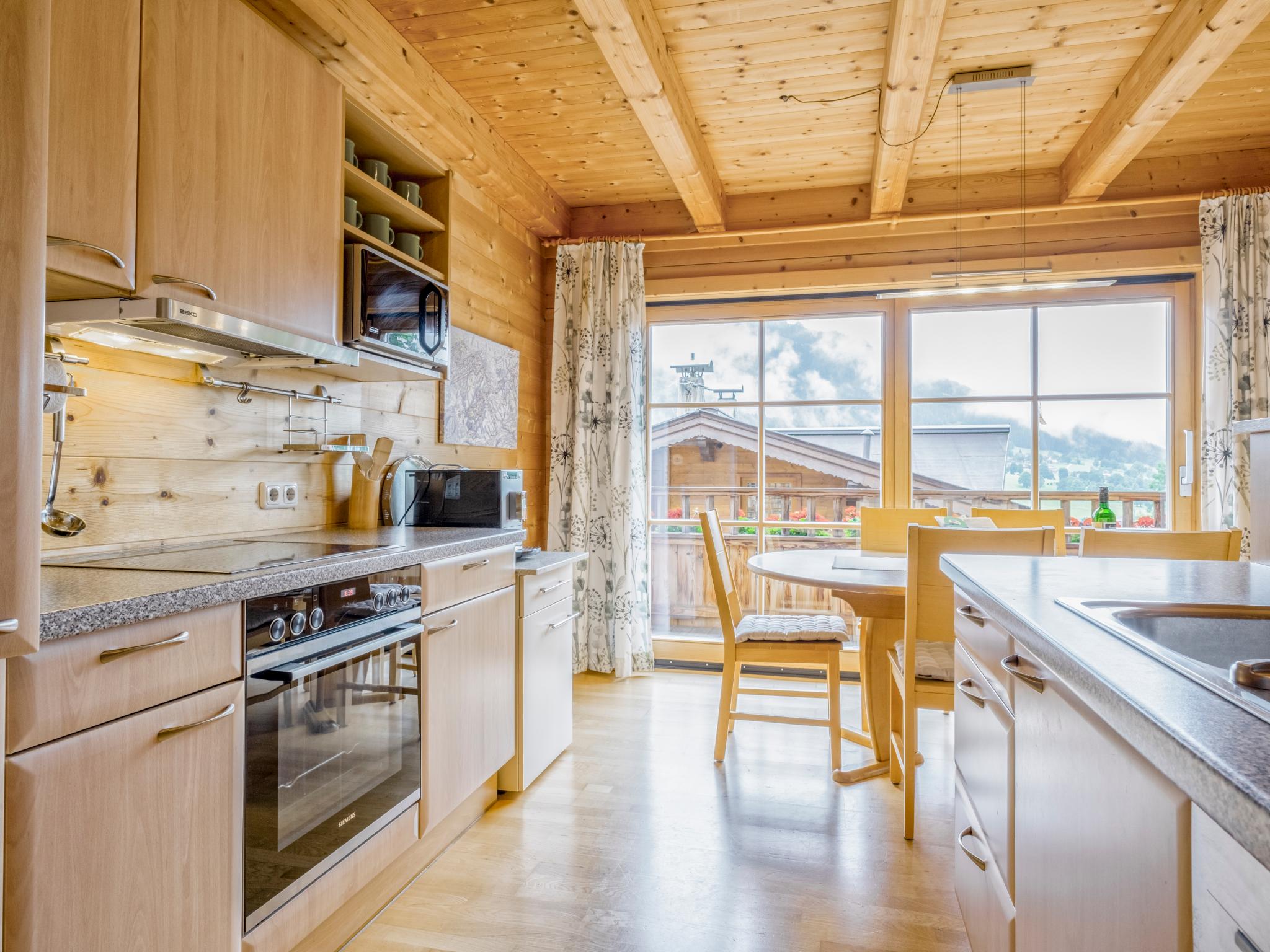 Outdoor terrace and views at Mit Dampfbad in Brixen im Thale