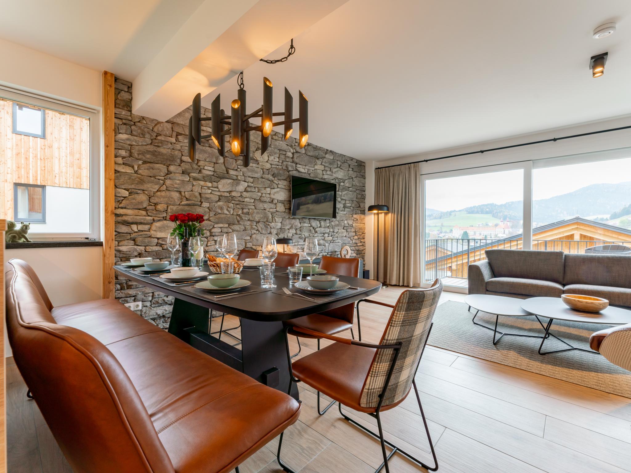 Bedroom with comfortable beds at Grebenzen Lodge Starnberg 60B in Sankt Lambrecht