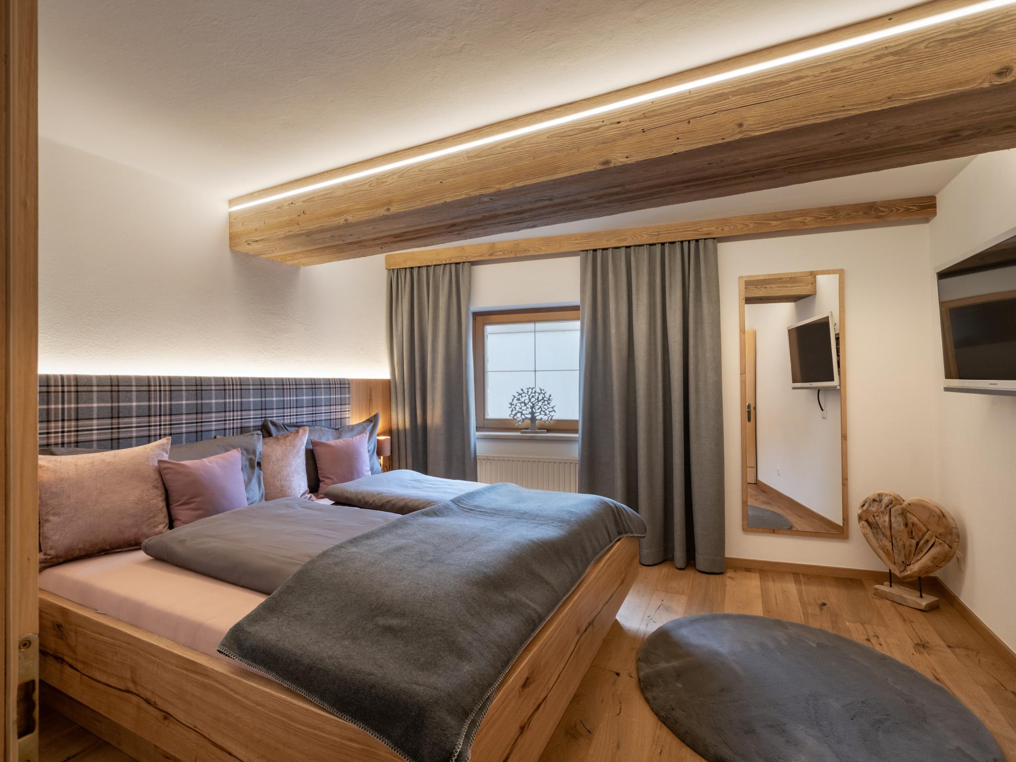 Outdoor terrace and views at Chalet Alexandra in Itter