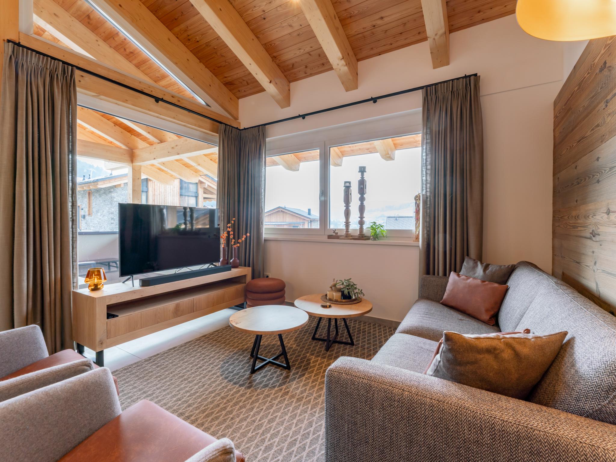 Living area at Grebenzen Lodges 49B in Sankt Lambrecht