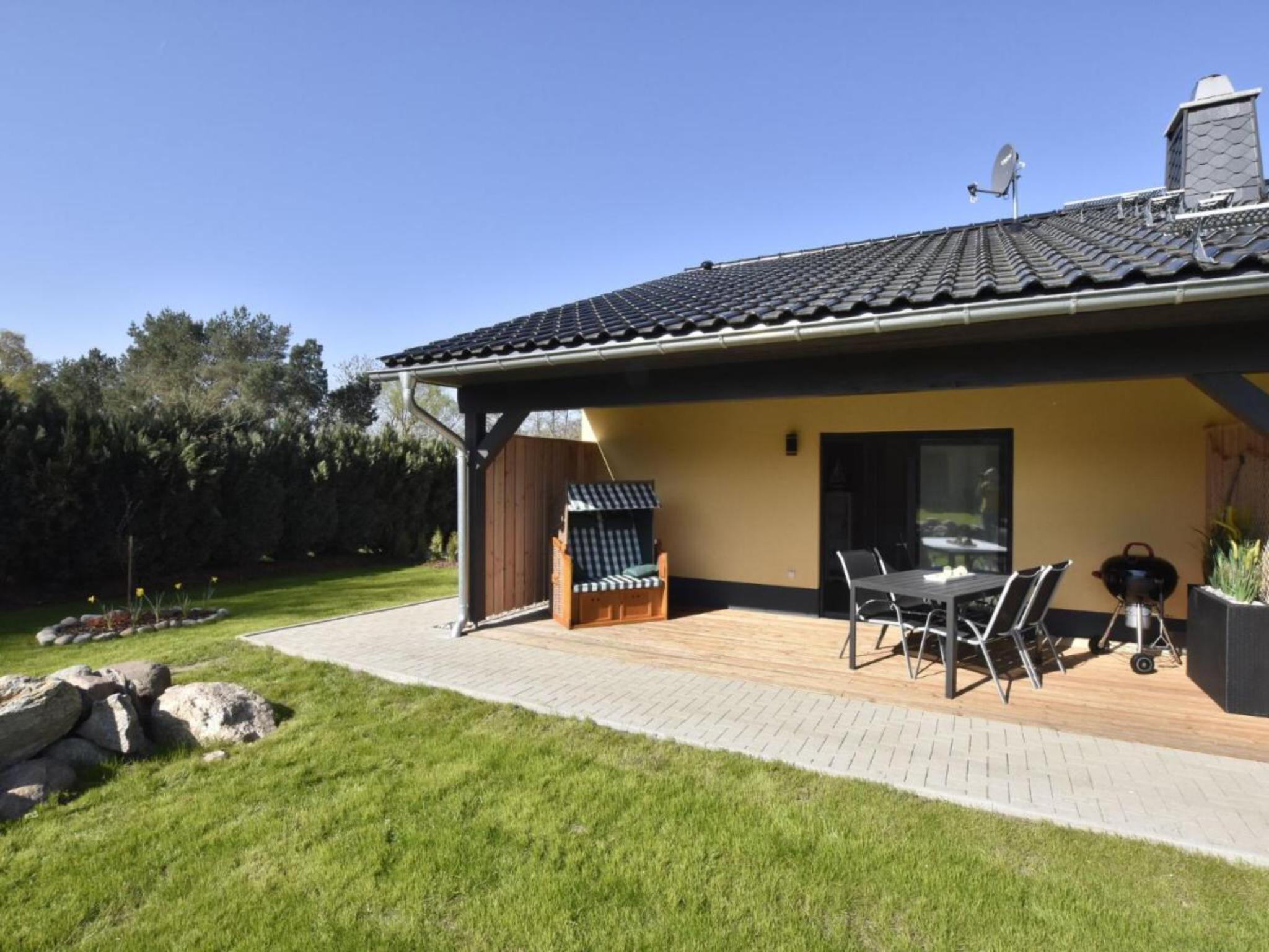 Outdoor terrace and views at Seestern in Barnekow