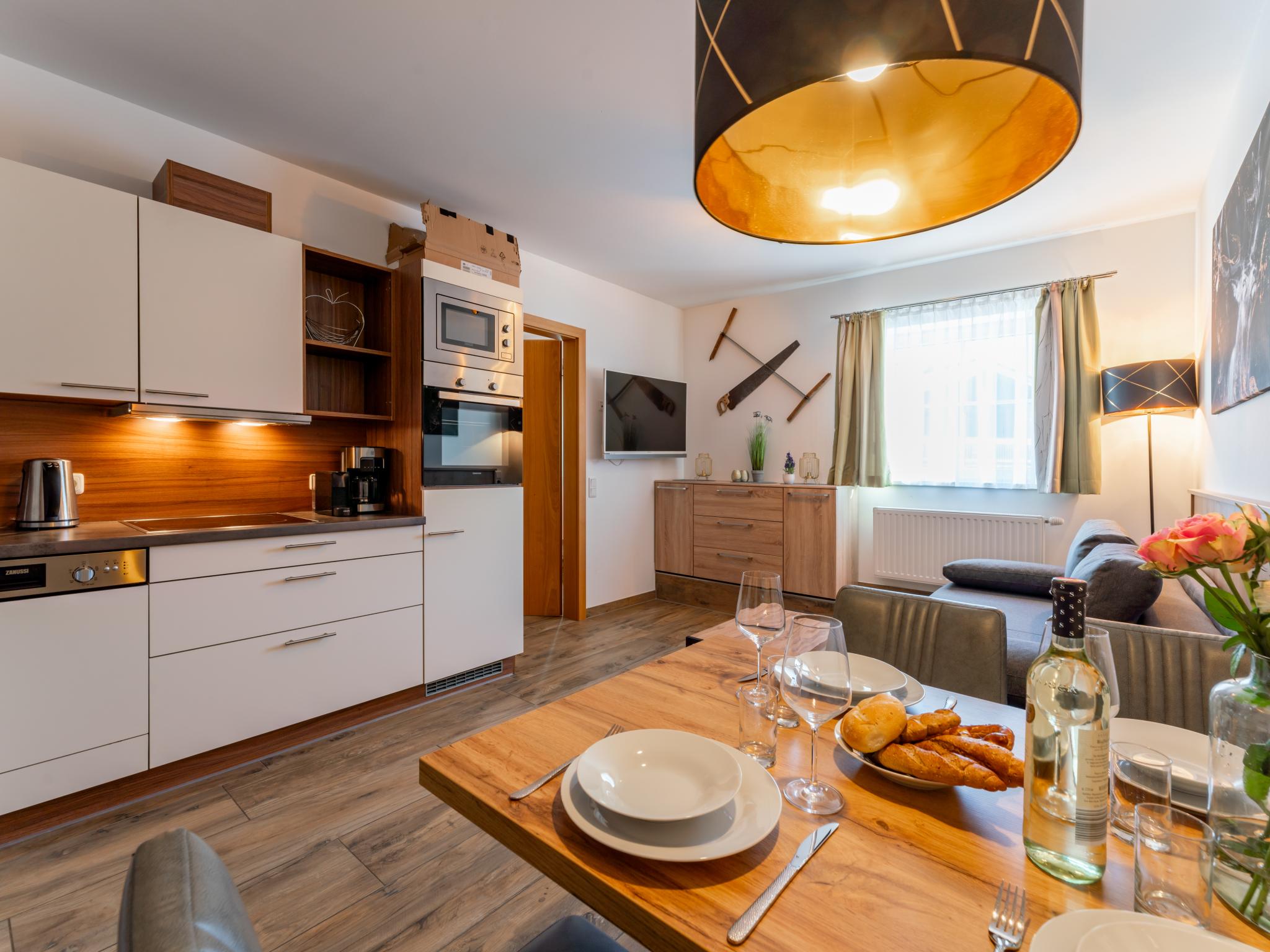 Modern kitchen at Tauern Suites Mitterwirt TOP 125 in Piesendorf
