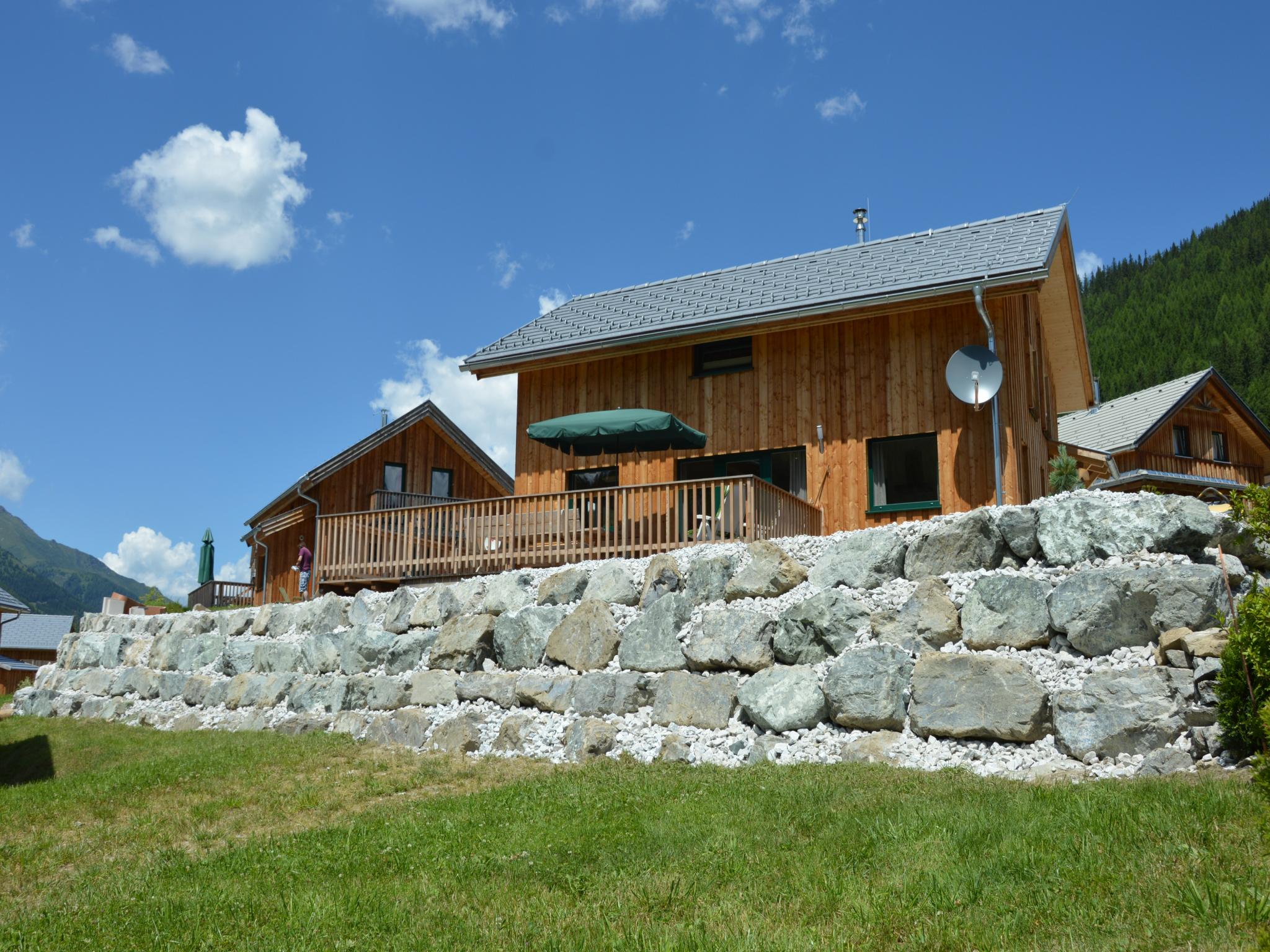 Outdoor terrace and views at Das Edelweiss in Hohentauern