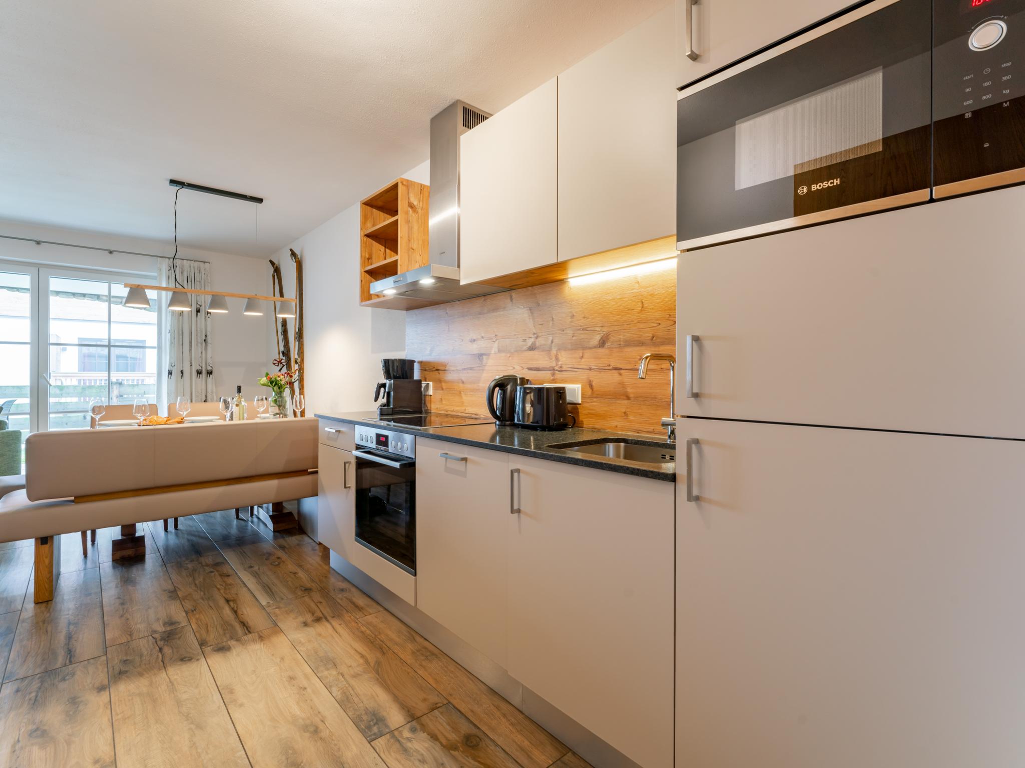 Outdoor terrace and views at Tauern Suites Mitterwirt TOP 301 in Piesendorf