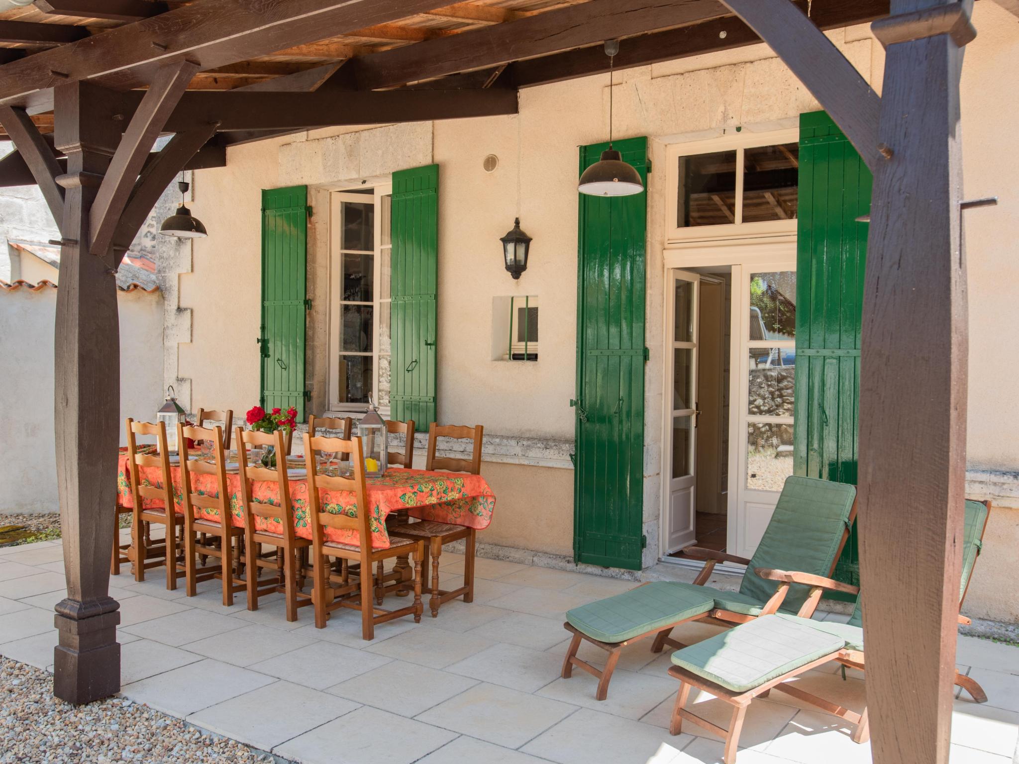 Outdoor terrace and views at Gîtes de La Maison du Bonnesheur in Bonnes