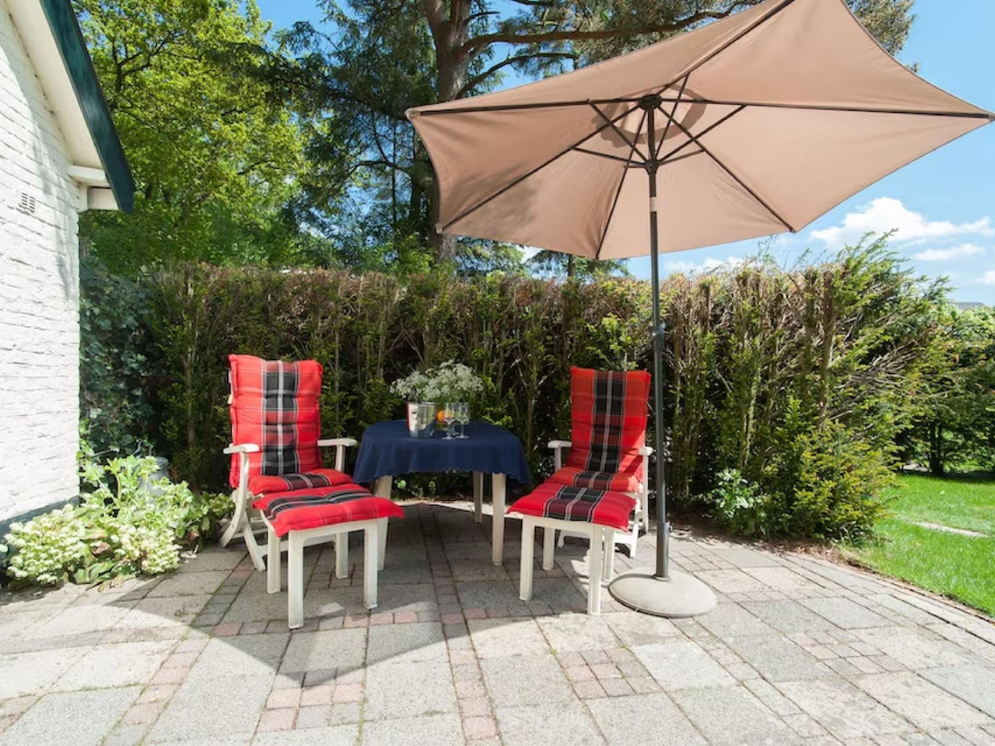 Swimming pool area at Kleine Nachtegaal in Schoorl