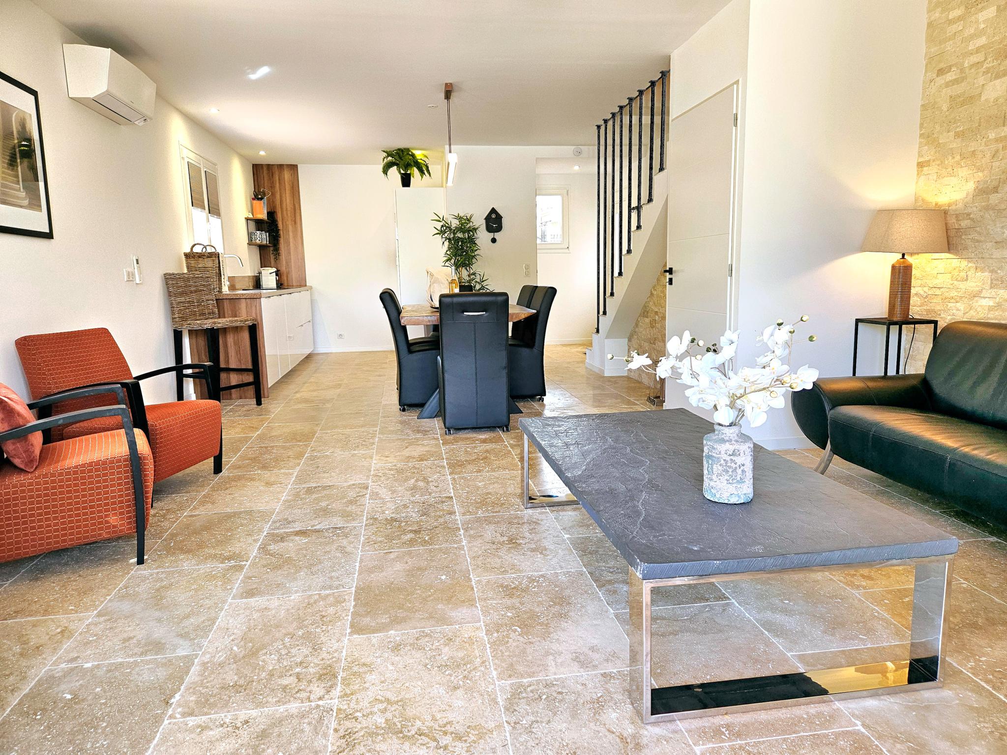 Outdoor terrace and views at Bambou in Le Plan de la Tour