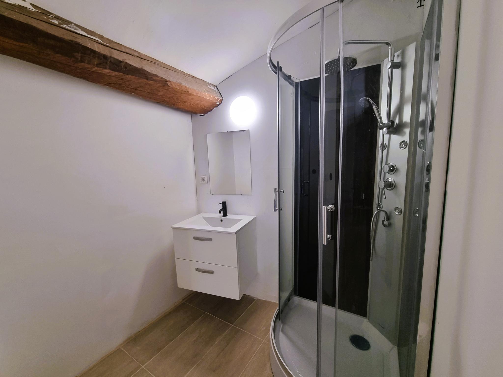 Swimming pool area at La Roche 10 in Aigues-Vives