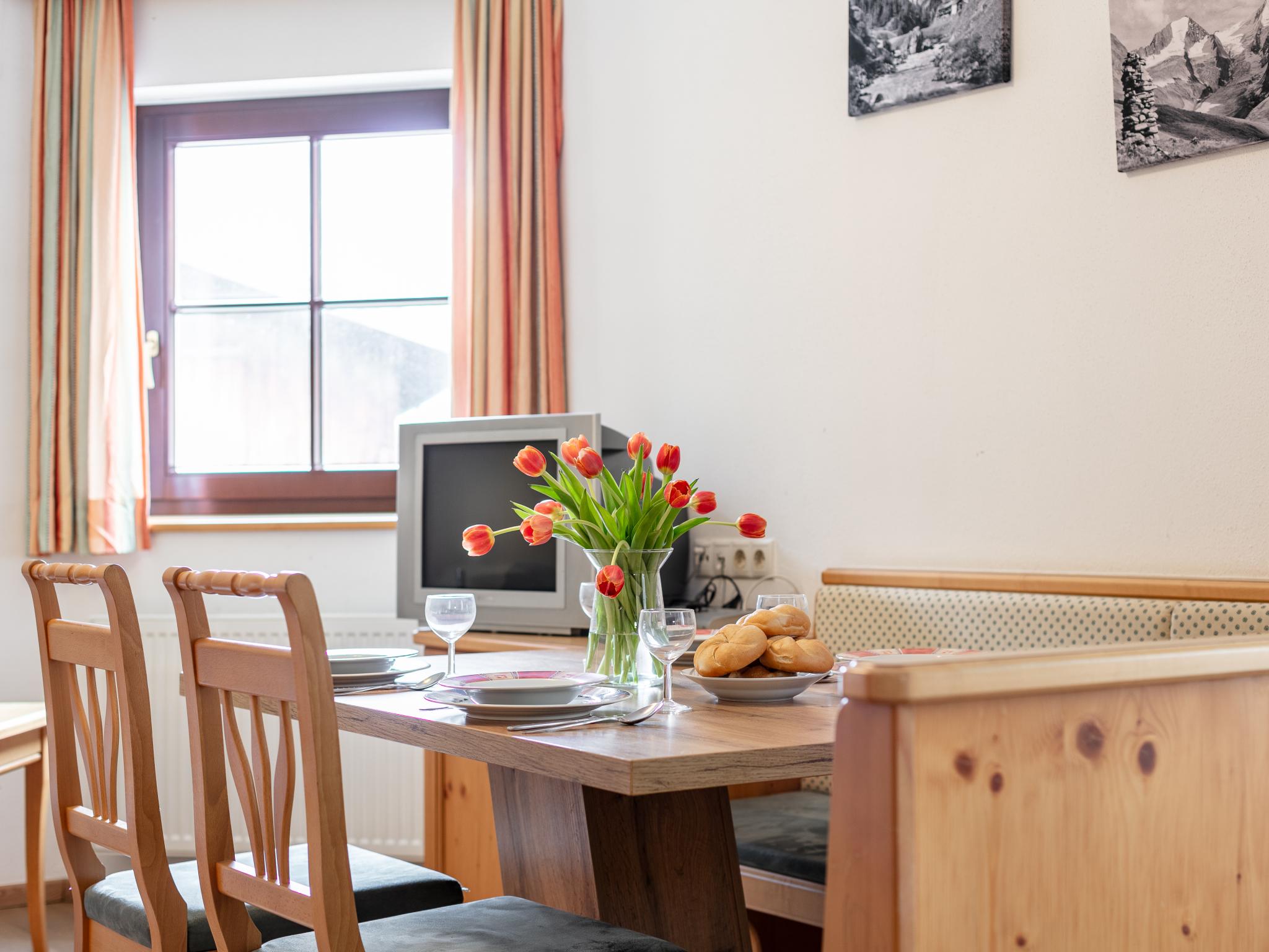 Outdoor terrace and views at Schweizerhof Malve in Huben