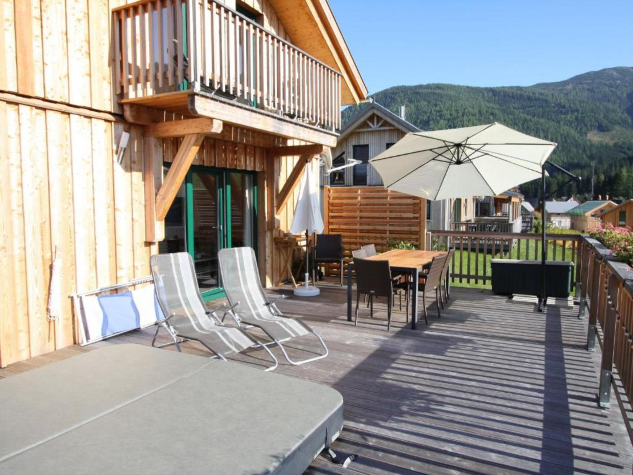 Outdoor terrace and views at Wolkenheim in Hohentauern