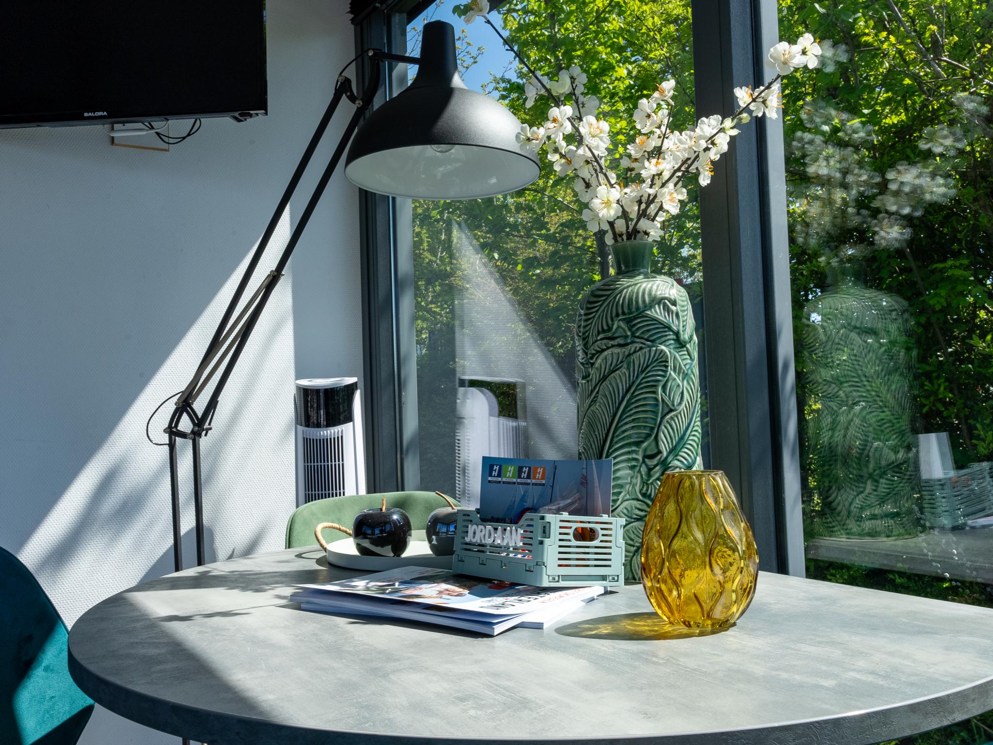 Outdoor terrace and views at Floating in Heeg in Heeg