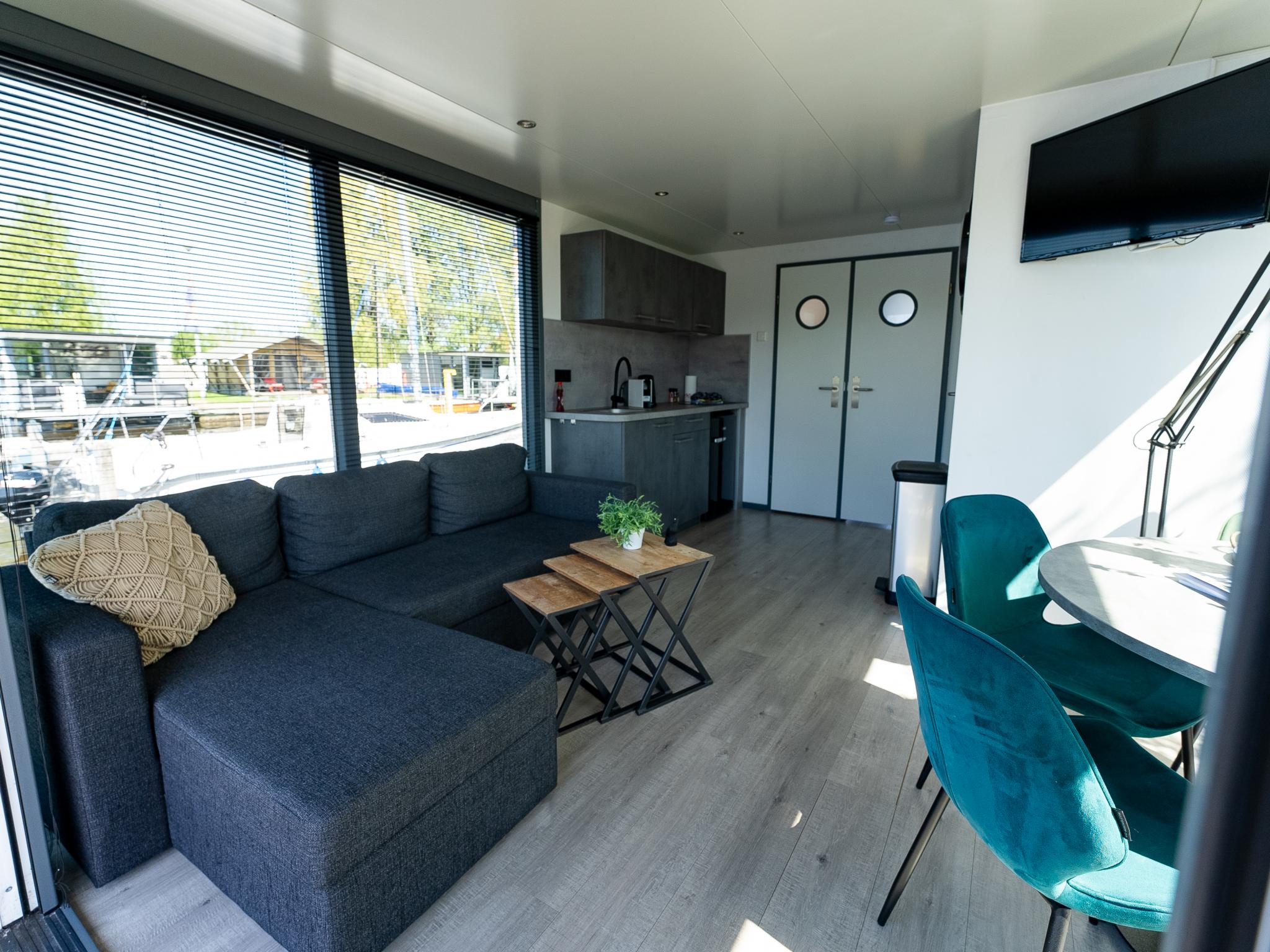 Modern kitchen at Floating in Heeg in Heeg
