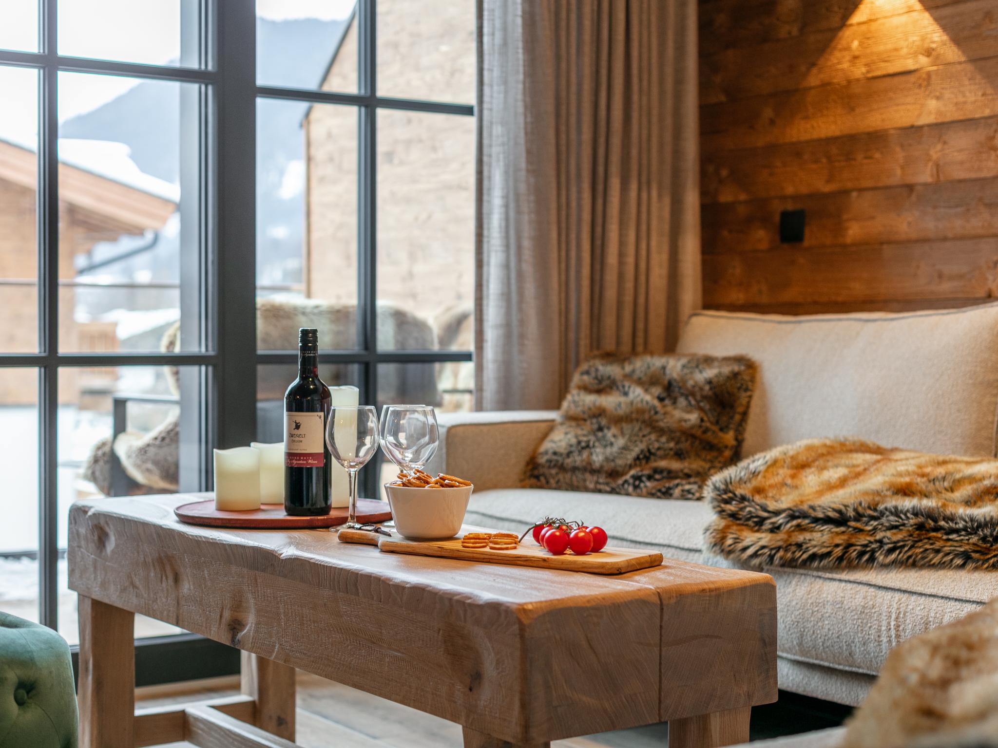 Outdoor terrace and views at Tauernlodge Eben A2 in Eben im Pongau