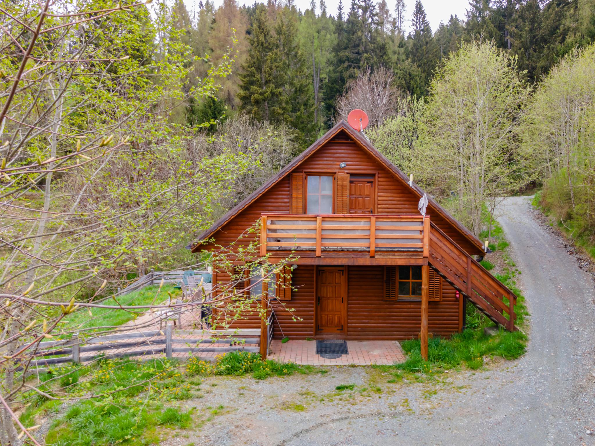 Outdoor terrace and views at Karawankenpanorama S in Liebenfels