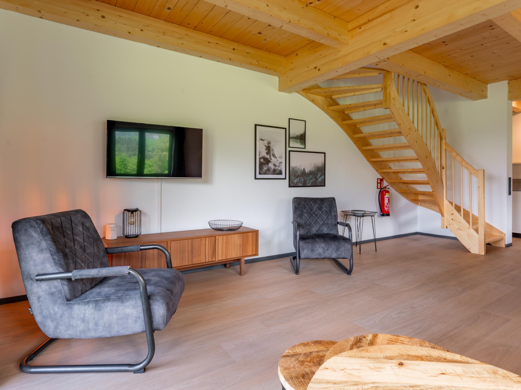 Outdoor terrace and views at Sauna Chalet 9B in Hermagor-Pressegger See