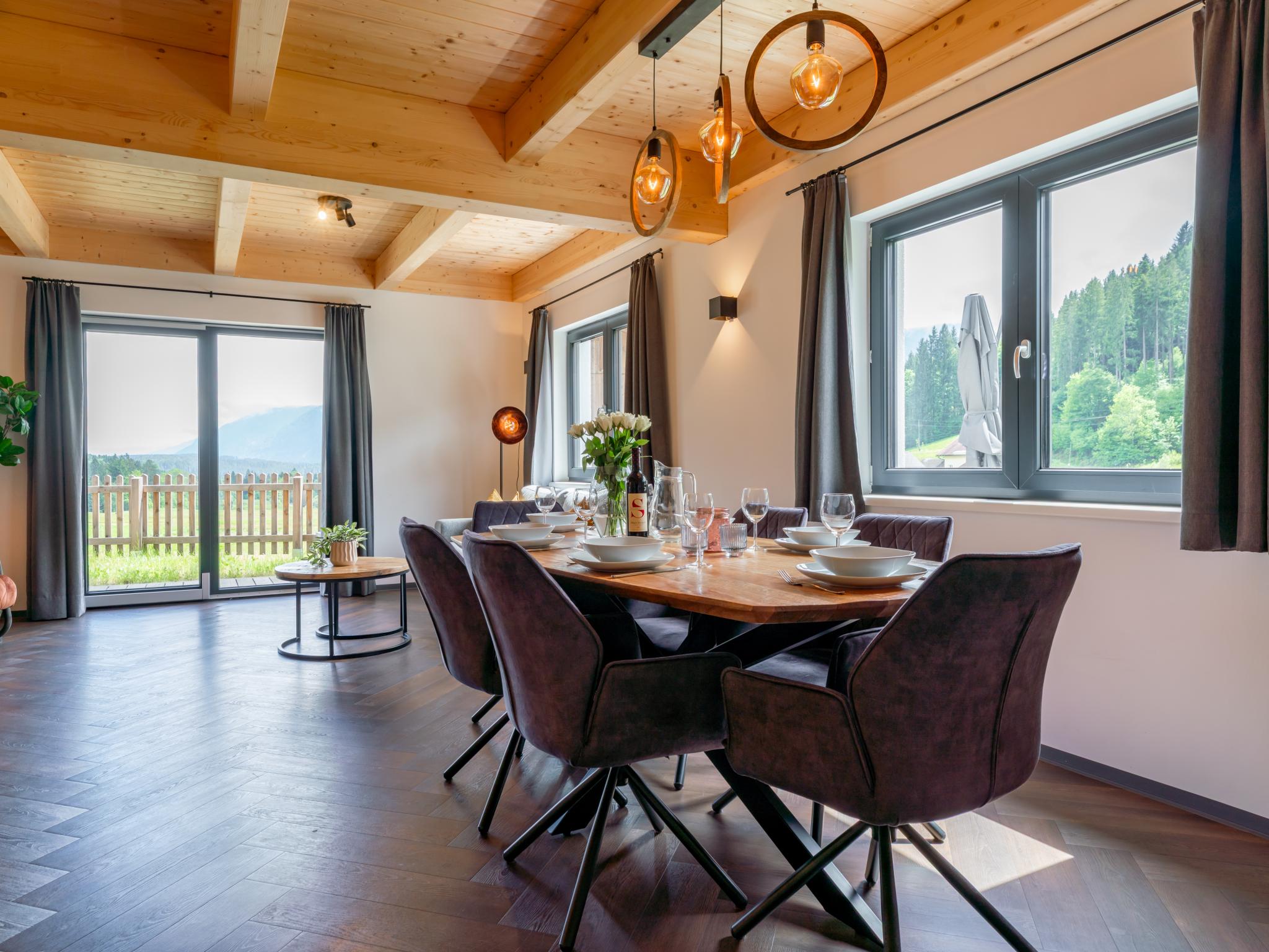 Outdoor terrace and views at Obermöschach 10 in Hermagor-Pressegger See
