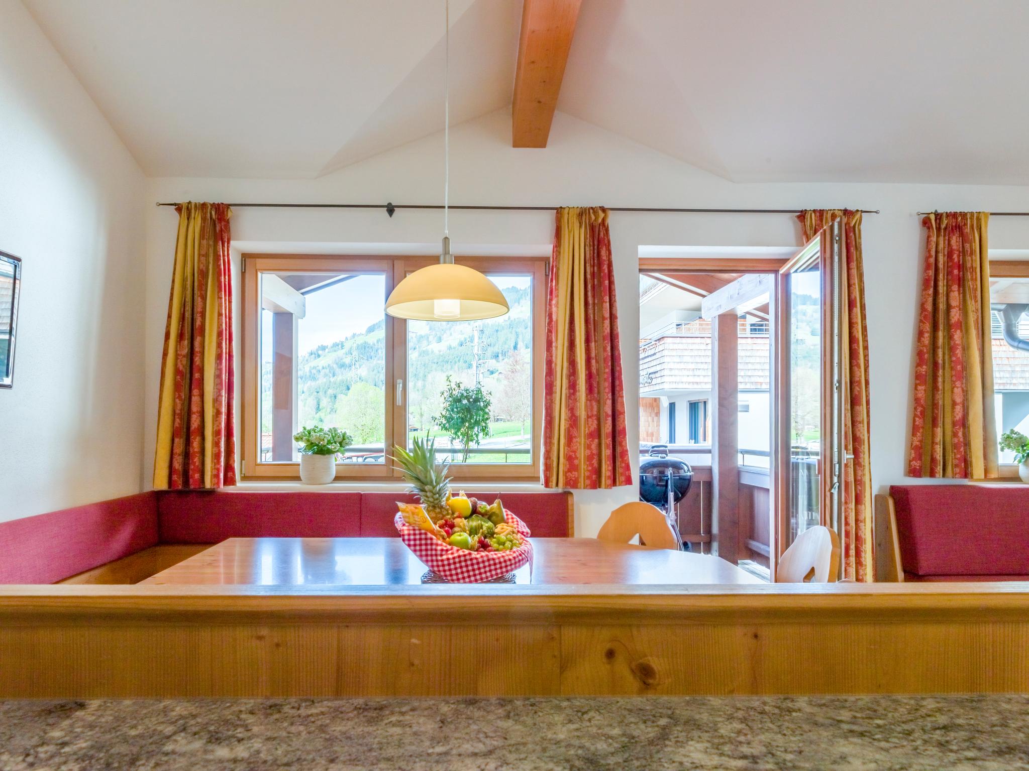 Outdoor terrace and views at Next To The Skilift A 5 und A 6 in Brixen im Thale