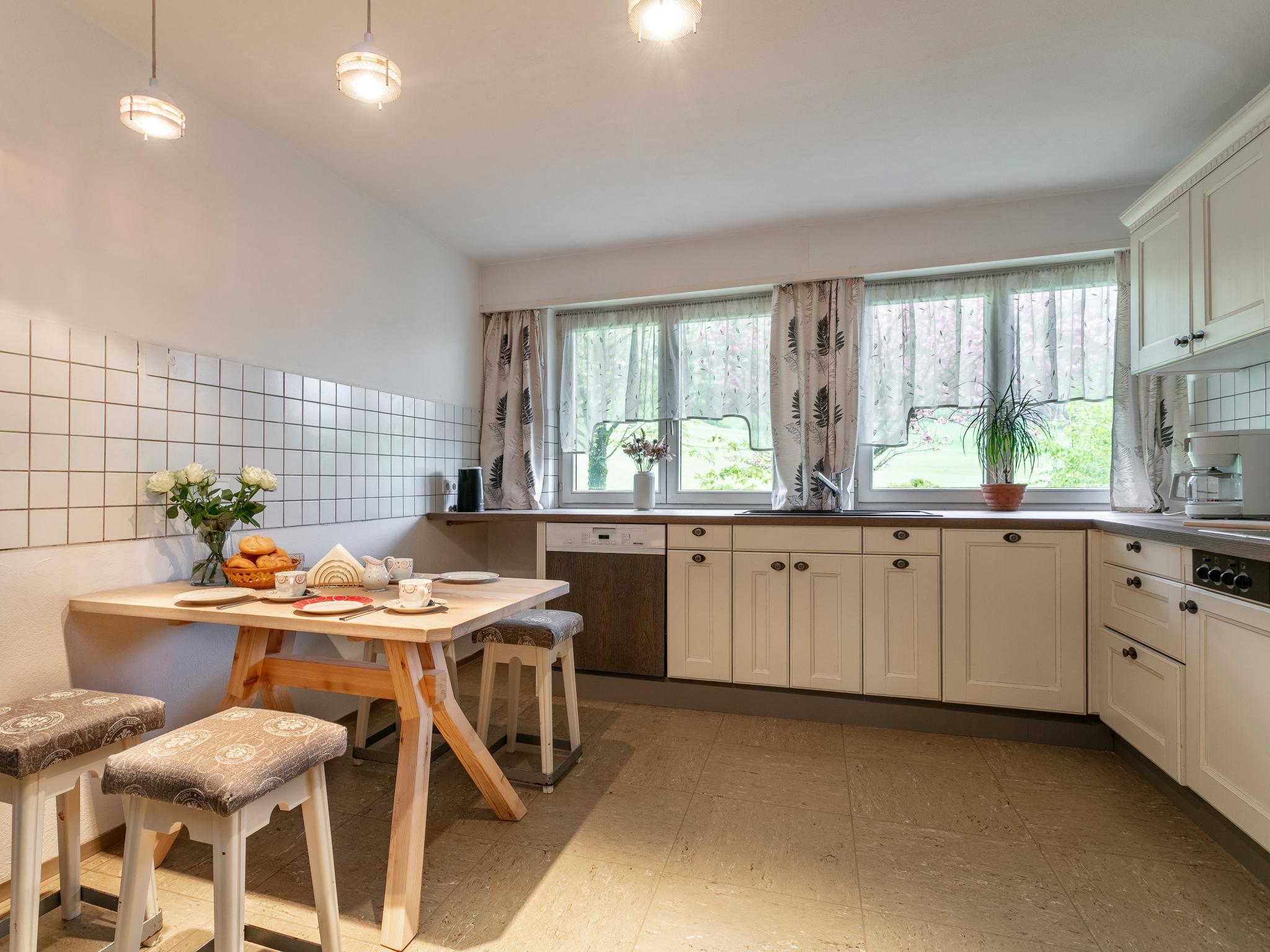 Bedroom with comfortable beds at An der Schiwiese in Söll