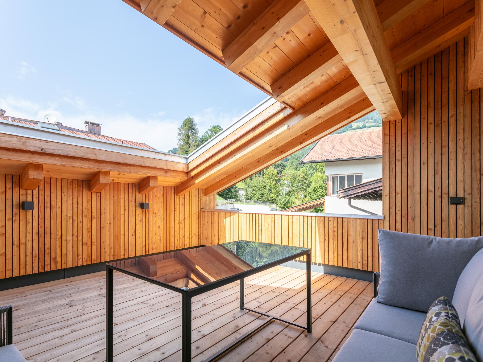 Outdoor terrace and views at Hopfgarten Alpin Living Top 5 in Hopfgarten im Brixental