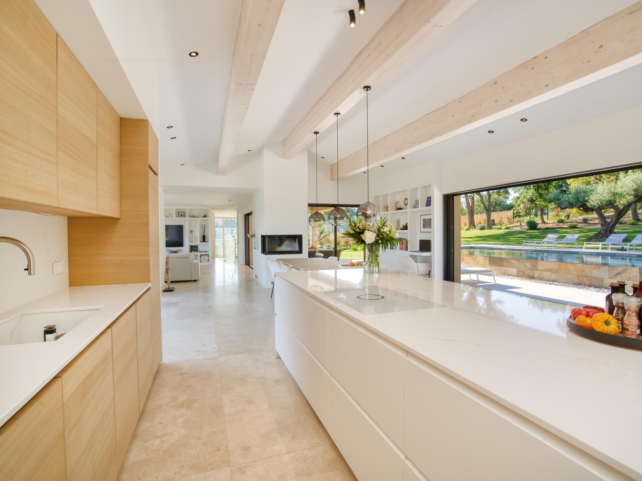 Outdoor terrace and views at Vue Saint Tropez in Grimaud