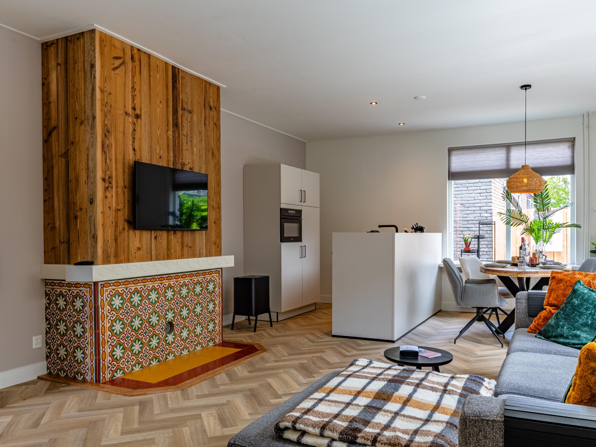 Living area at Dorpskaemer in Warmenhuizen