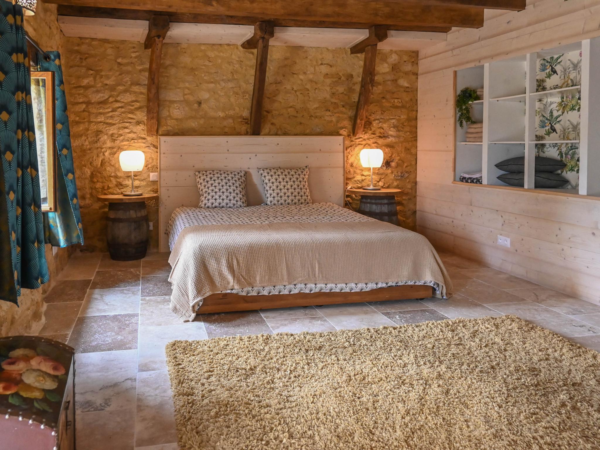 Swimming pool area at Le Mas dAmour in Montcabrier