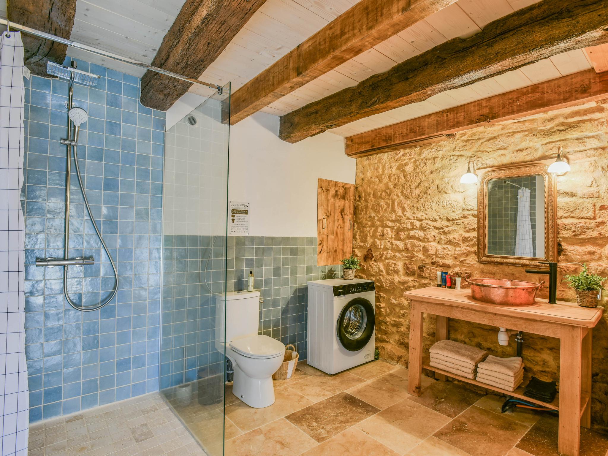 Outdoor terrace and views at Le Mas dAmour in Montcabrier