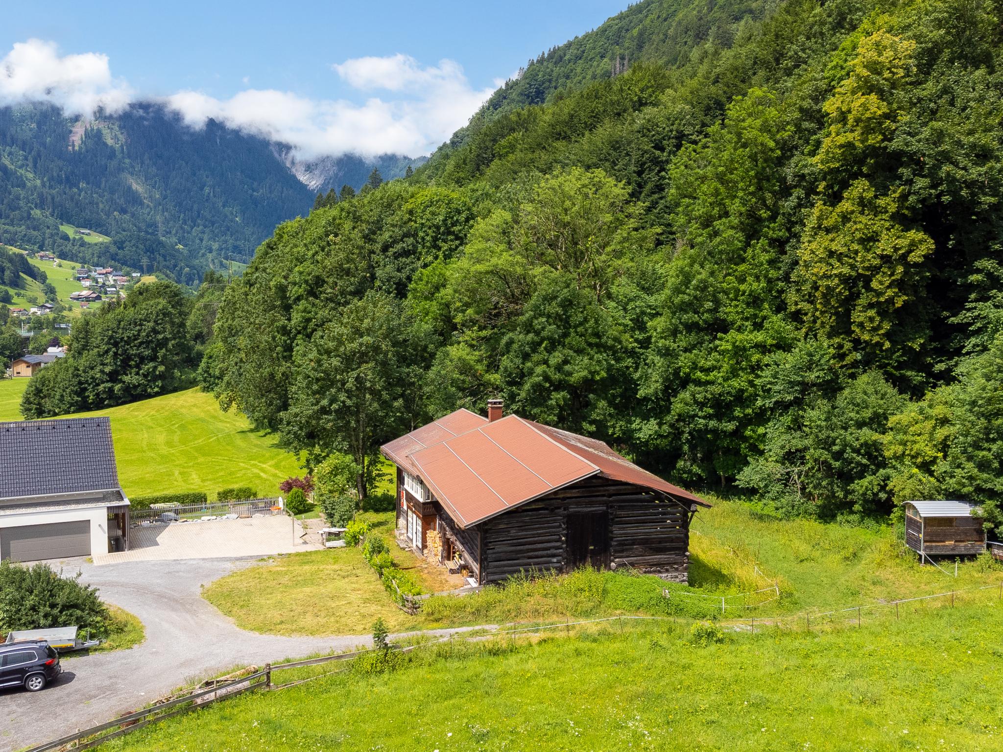 Outdoor terrace and views at Waldhüsle in Dalaas
