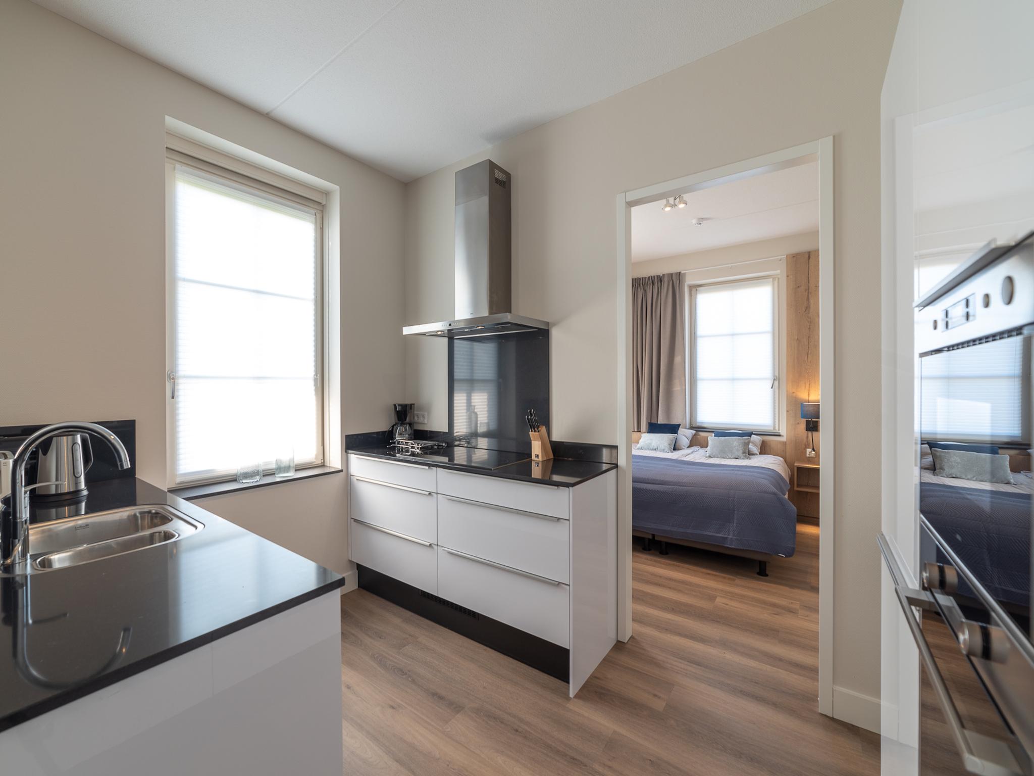 Outdoor terrace and views at SeaLuxe Residence in Colijnsplaat