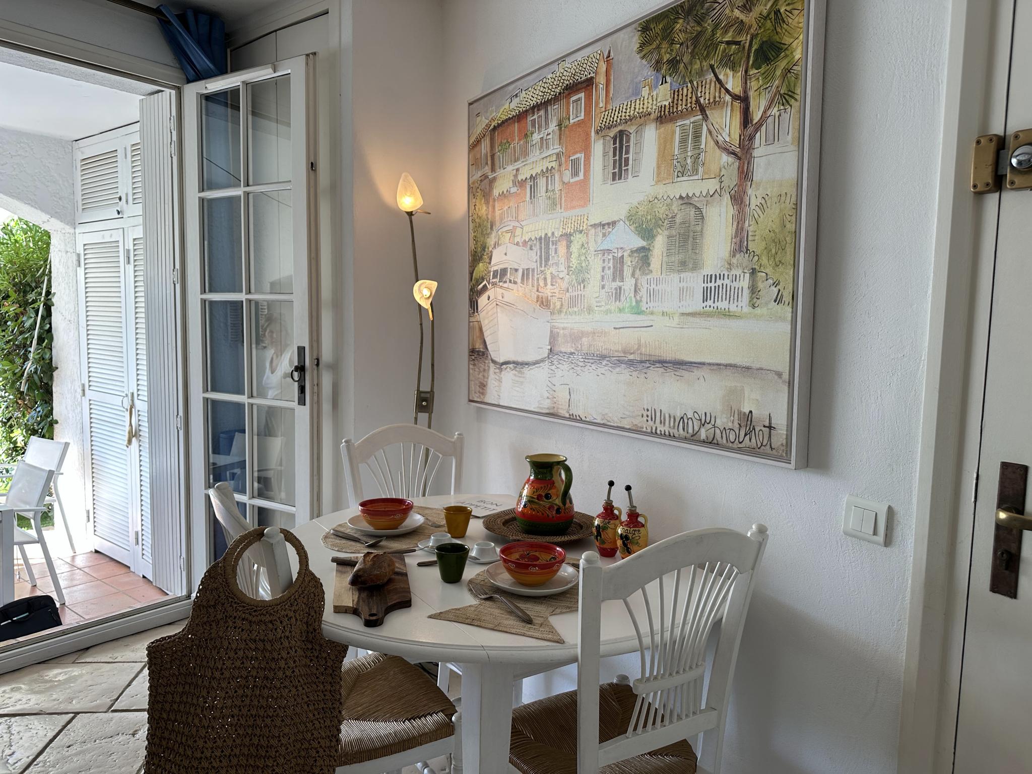 Outdoor terrace and views at Arlore in Port Grimaud